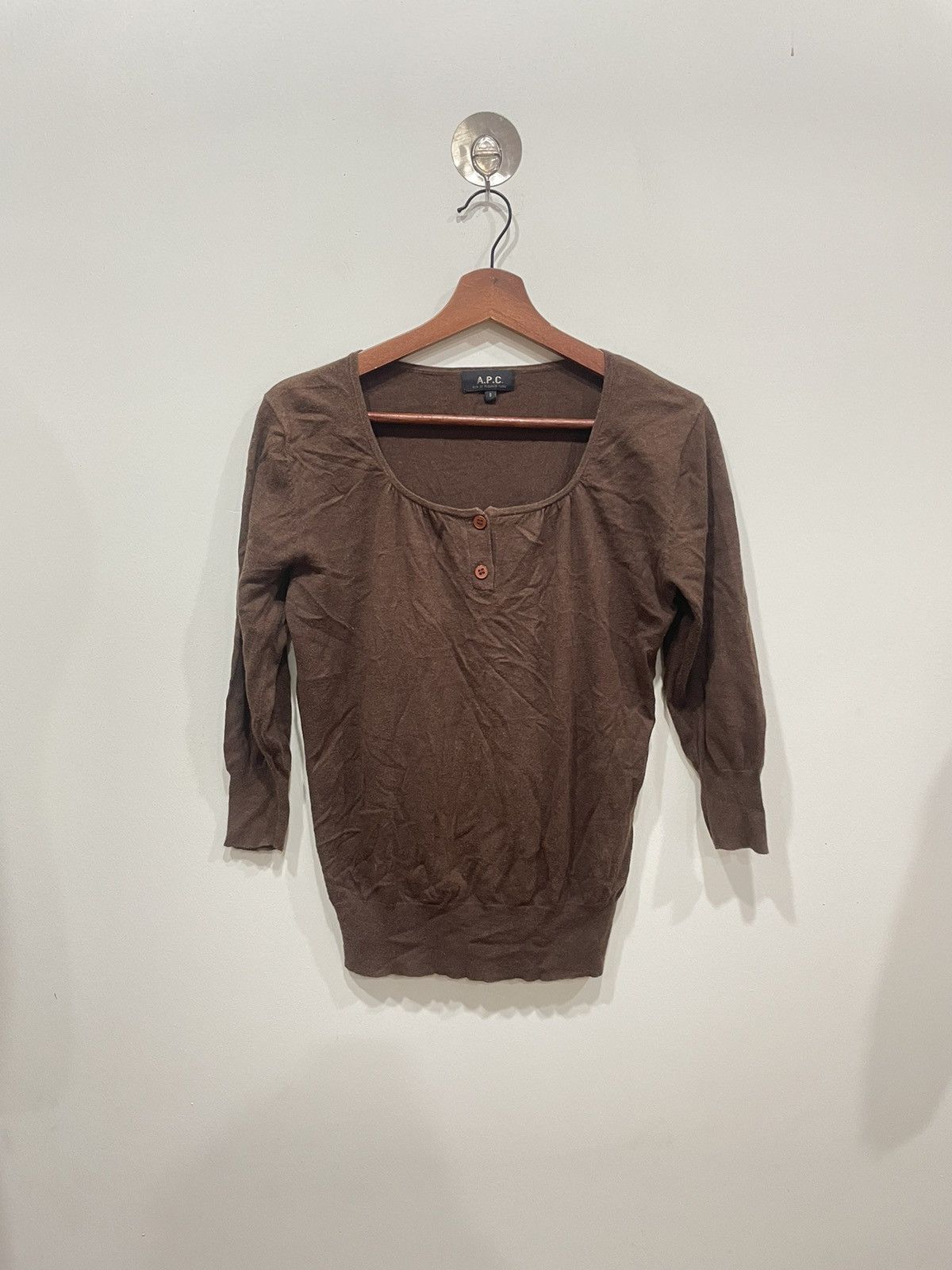 A.P.C. A.P.C. Brown Shirt ETE2008 Size S / US 4 / IT 40 - 1 Thumbnail