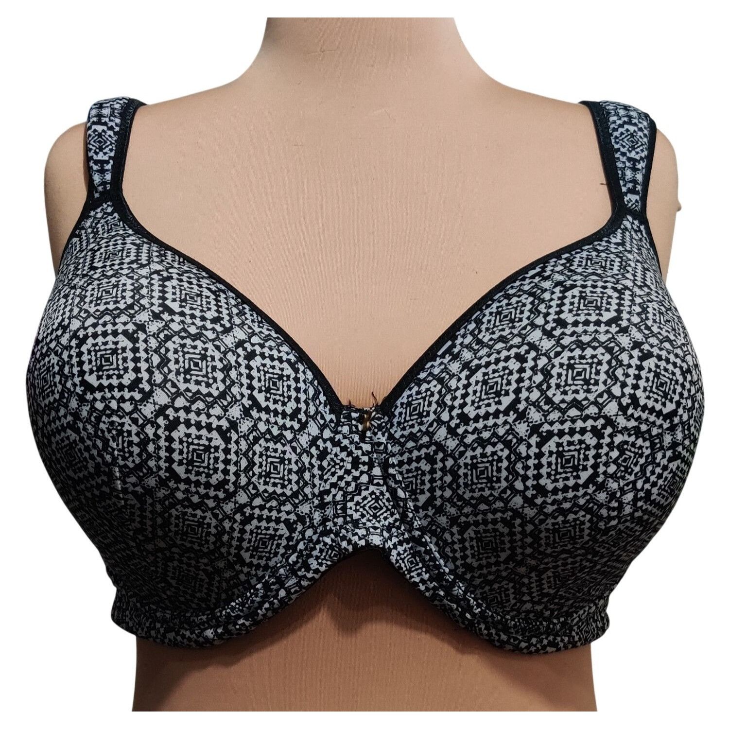 Other Butterfly Ashley Stewart Bra 40DDD Black White Plus Size Ful Size ONE SIZE - 1 Thumbnail