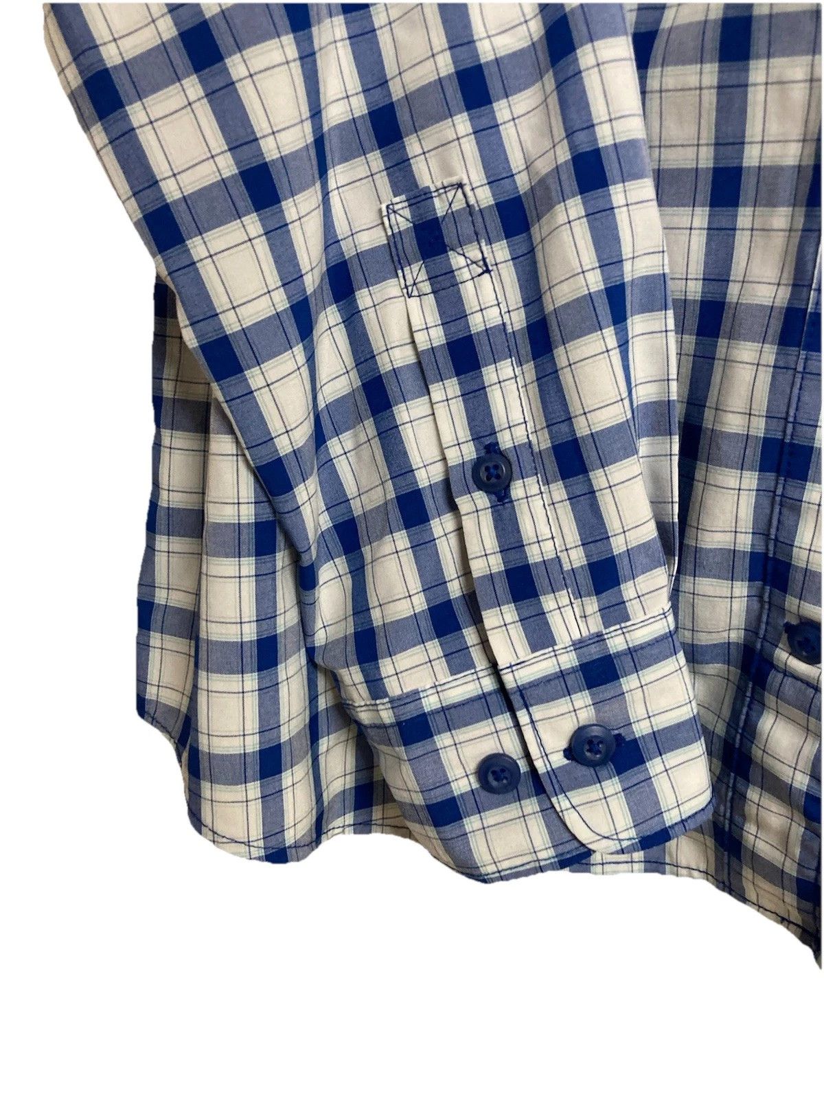 Duluth Trading Company Duluth Trading No Fly Zone Shirt Plaid Blue Sz M Size M / US 6-8 / IT 42-44 - 4 Thumbnail