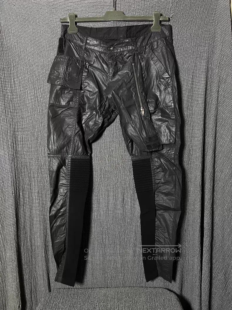 Rick Owens Rick Owens Waxed Slanting Front Motorcycle Jeans Size US 32 / EU 48 - 2 Thumbnail