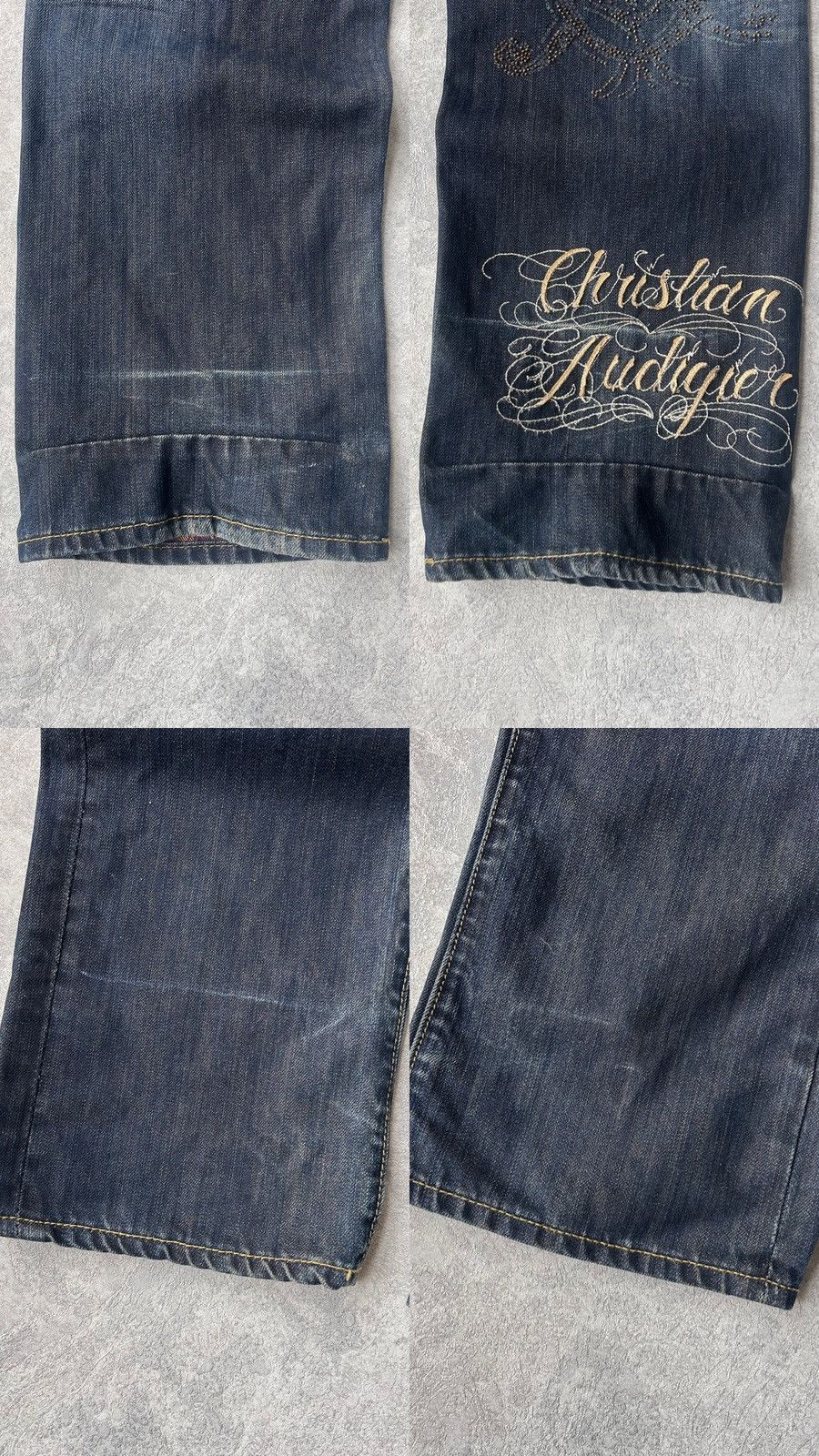 Christian Audigier RARE Y2K Christian Audigier Big Logo Denim Jeans Size US 36 / EU 52 - 19 Thumbnail