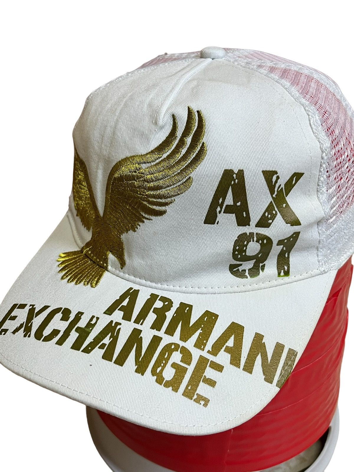 Armani Exchange NICE🔥ARMANI EXCHANGE AX91 GOLD EAGLE EMBROIDERY HAT/CAP Size ONE SIZE - 2 Thumbnail
