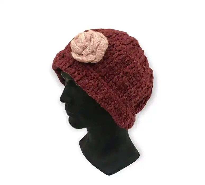 Japanese Brand × Vintage Japanese Brand Knit Design Beanie Hat Size ONE SIZE - 1 Thumbnail
