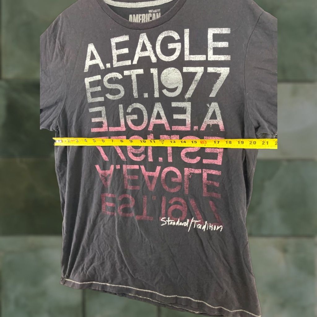 American Eagle Outfitters American Eagle Outfitters Shirt Mens XLT Black Vintage 90s Eagle TShirt Graphic Print 77 Size US XL / EU 56 / 4 - 1 Thumbnail