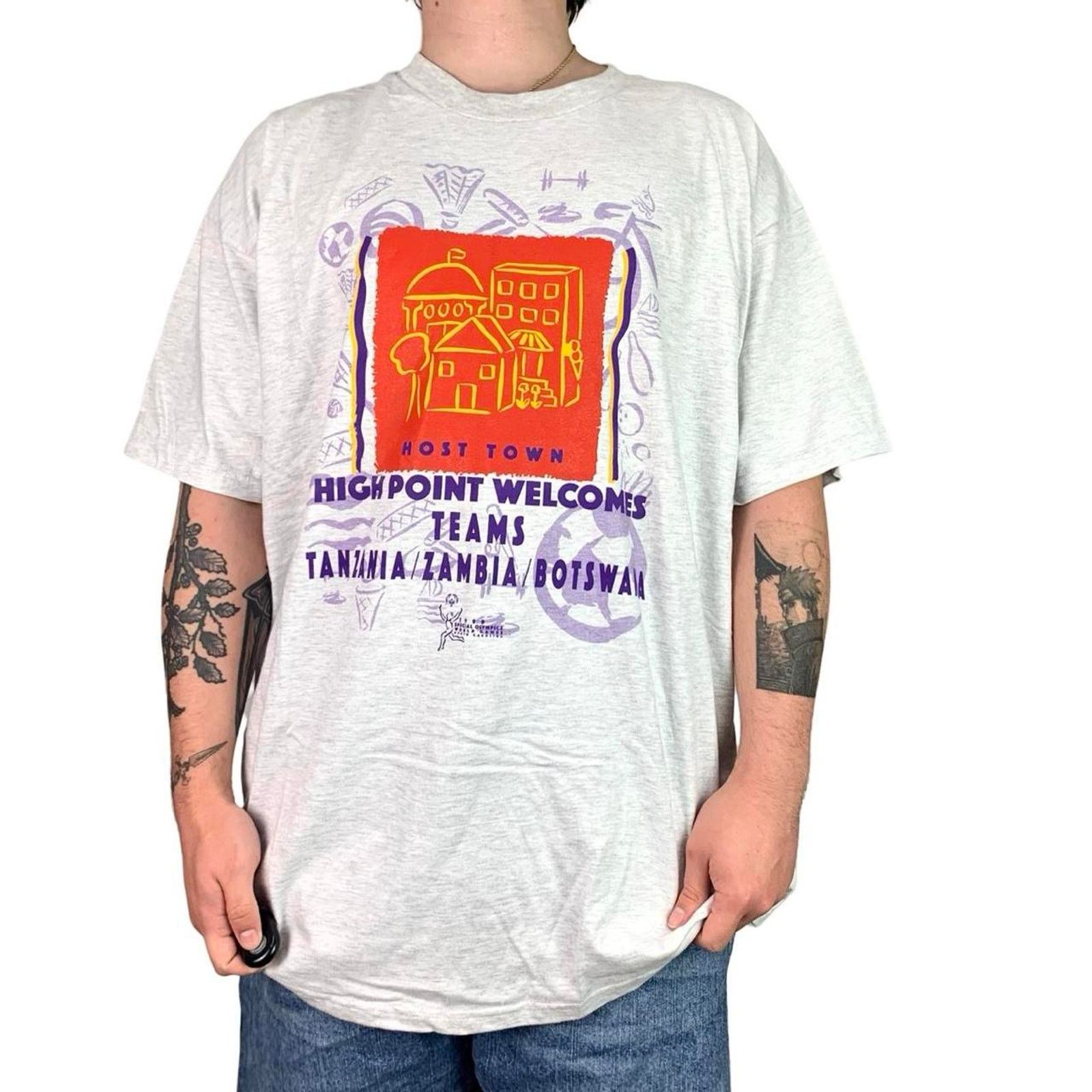 Vintage Vintage 90s Special Olympics Graphic T-shirt Size US XXL / EU 58 / 5 - 2 Thumbnail