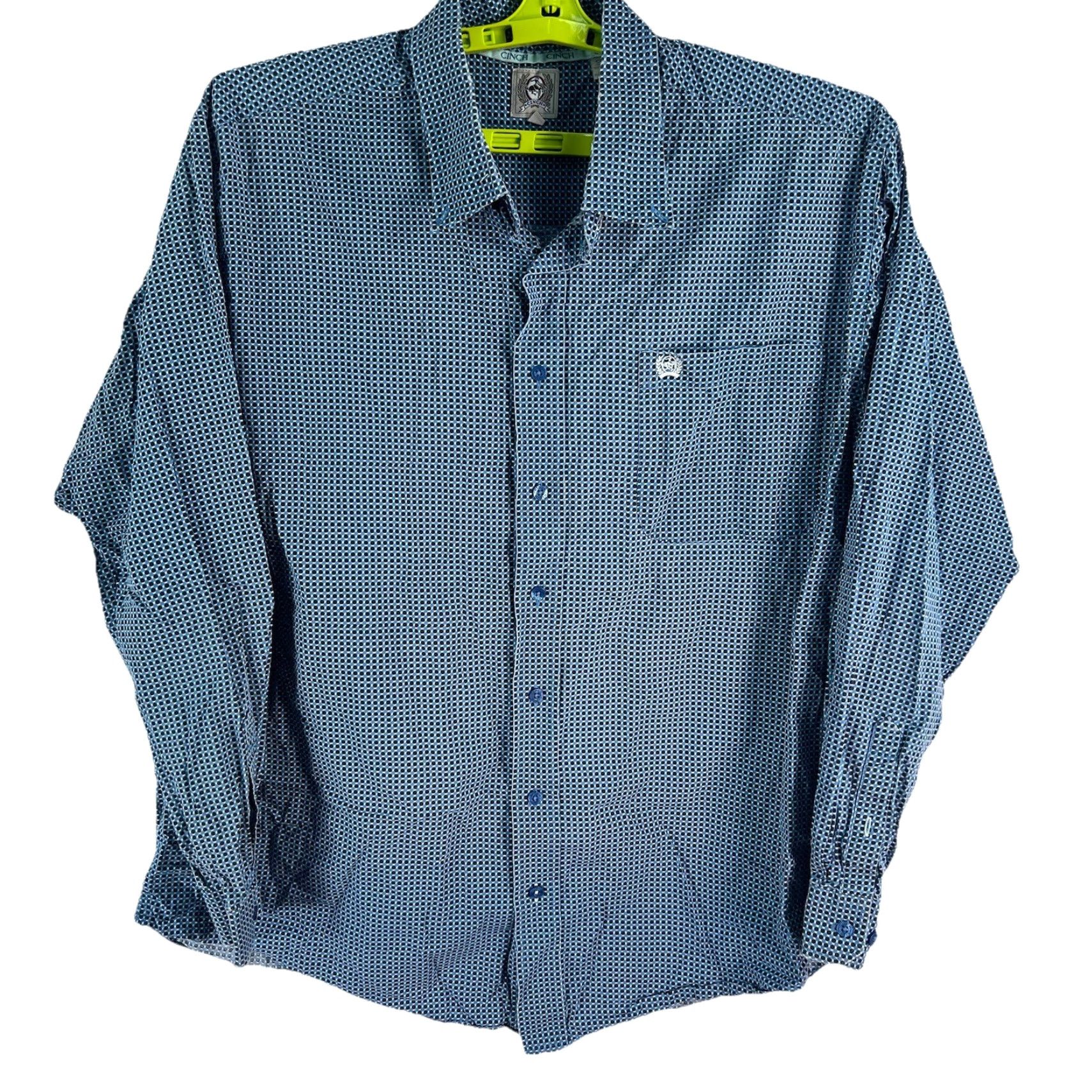 Vintage Cinch Western Wear Men’s Button Down Shirt SZ L Check Blue Long Sleeve Size US L / EU 52-54 / 3 - 2 Thumbnail