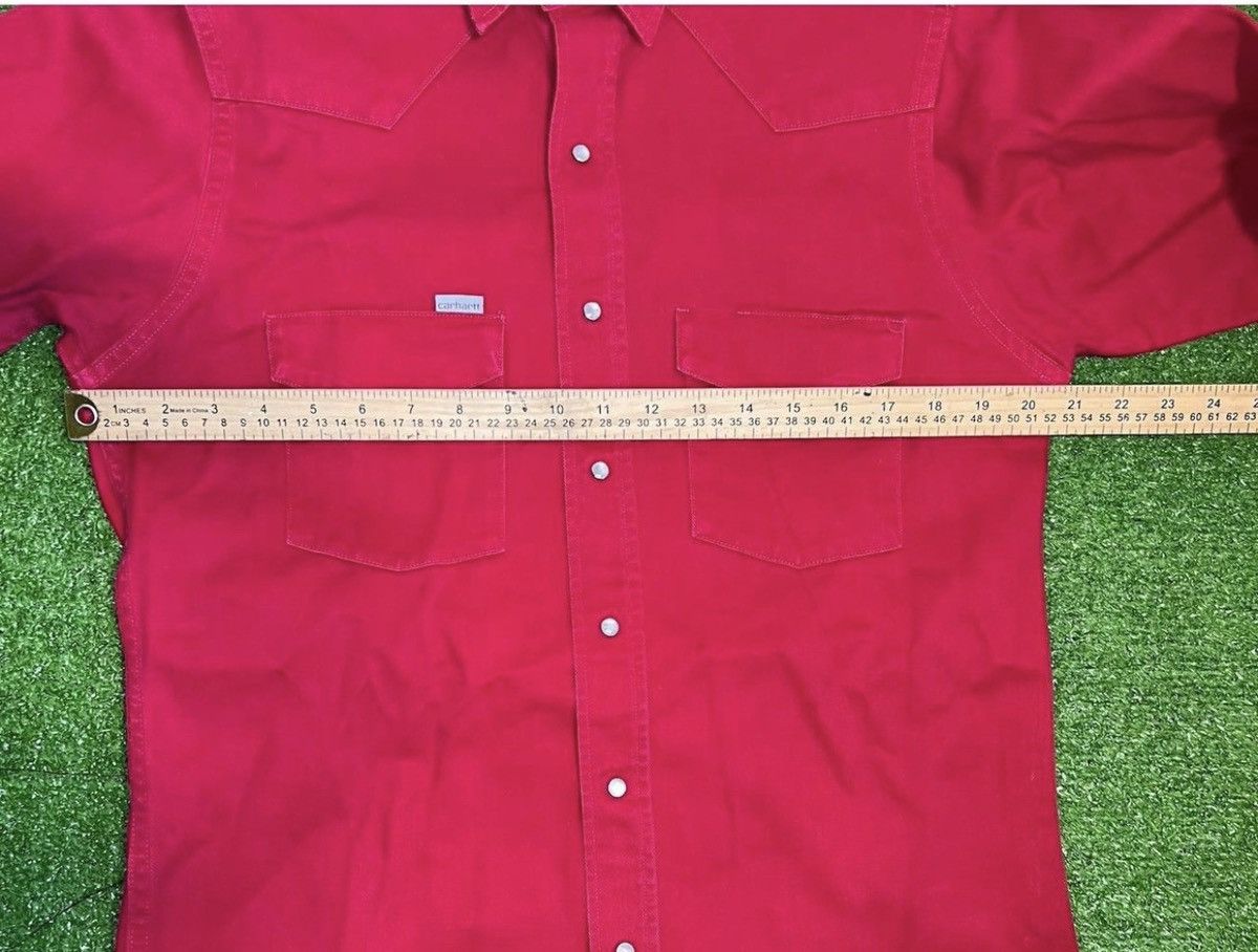 Carhartt Wip Vintage Carhartt Shirt MD Red Heavy CanvasPearlSnapCarhartt Size US M / EU 48-50 / 2 - 6 Thumbnail