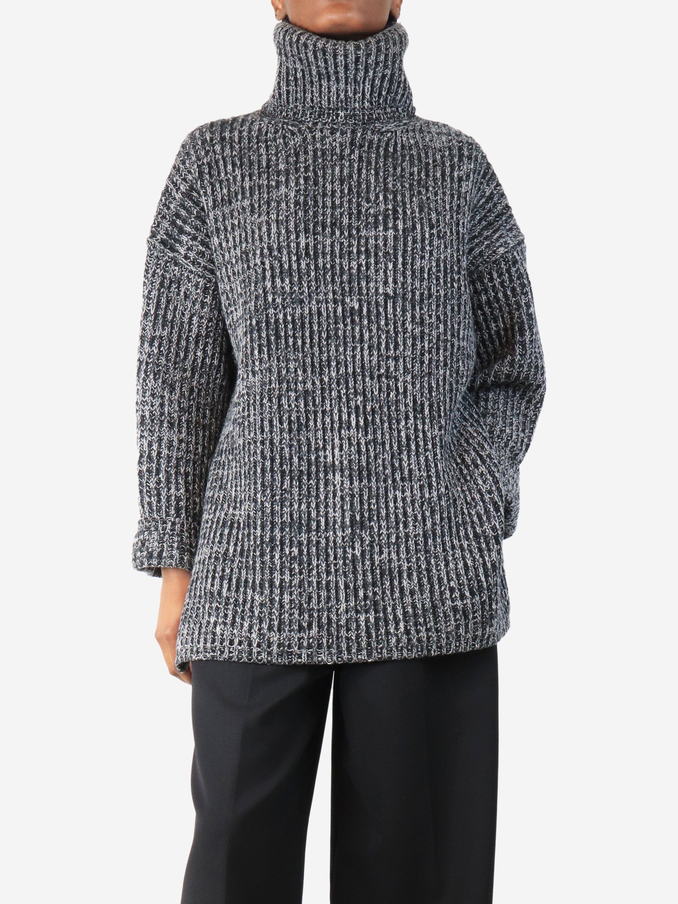 Acne Studios Black and grey chunky knit jumper - XS Size XS / US 0-2 / IT 36-38 - 1 Thumbnail