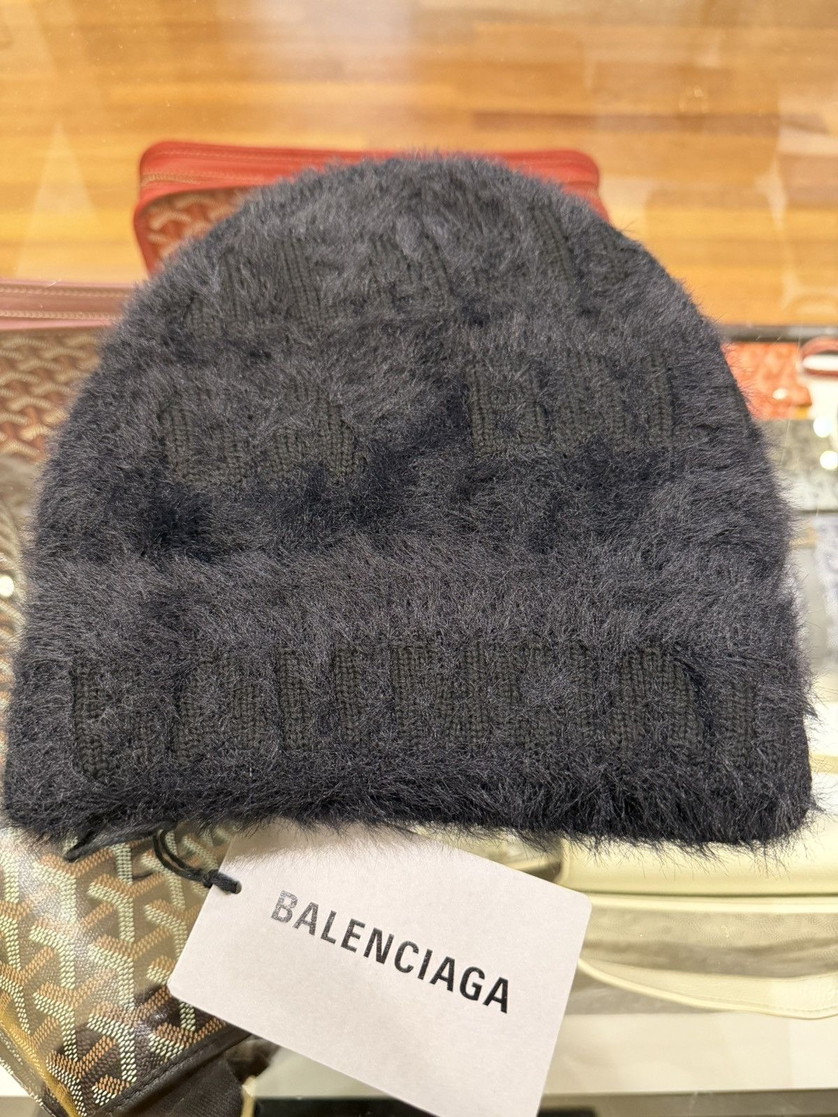 Balenciaga Balenciaga BB Wool Blend Beanie - Black Size ONE SIZE - 2 Thumbnail