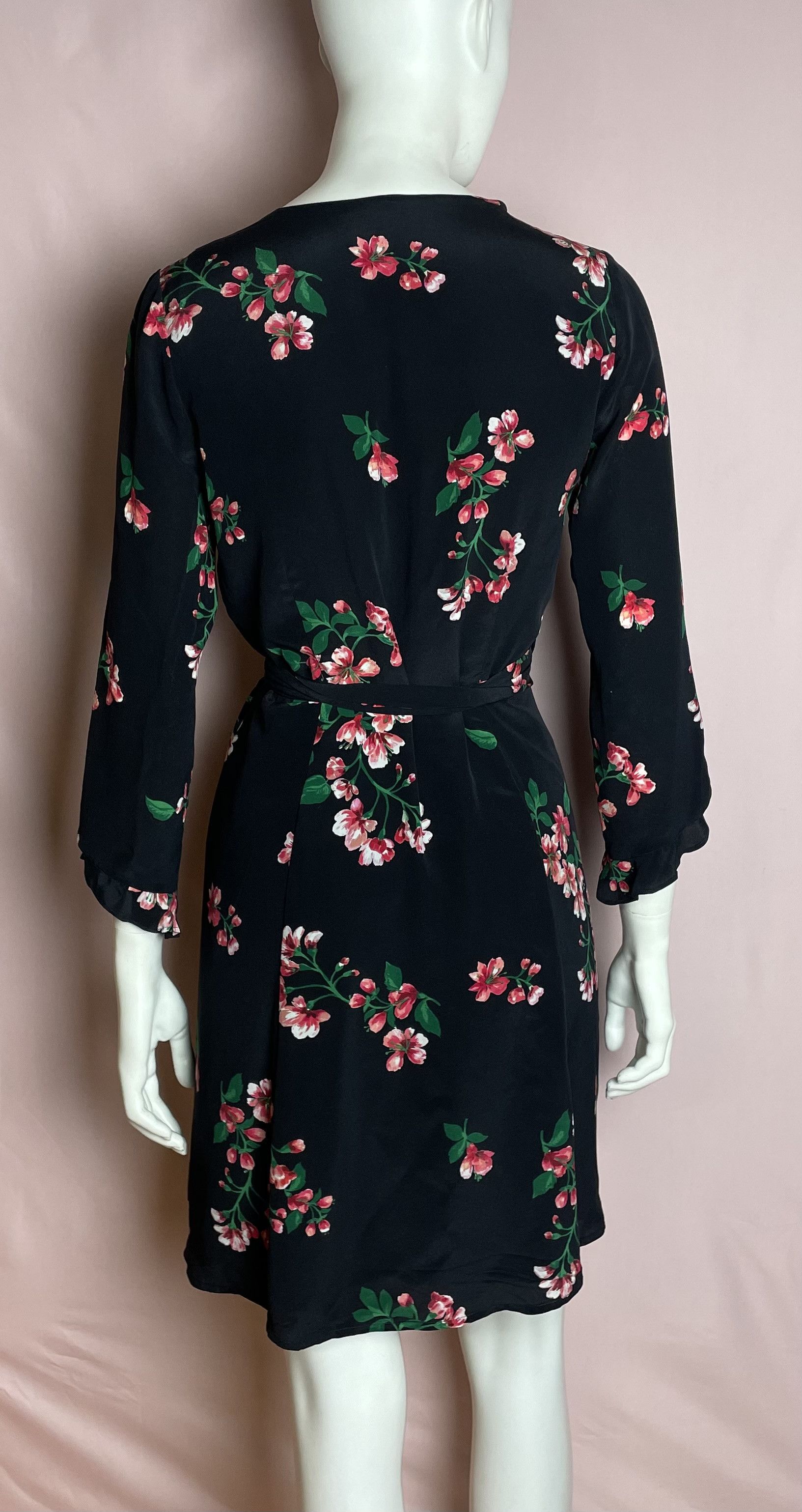 Sezane Sezane Elsa Silk Bouquet Print Floral Mini Dress EU 38 Size S / US 4 / IT 40 - 4 Thumbnail