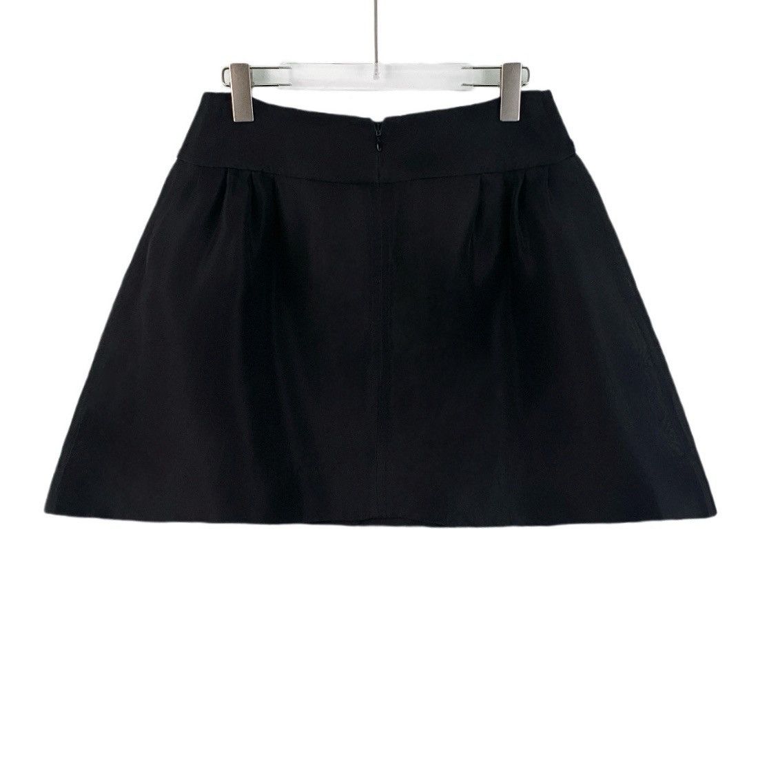 Chanel Chanel Black Mulberry Silk Casual Mini Skirt K26WX Size 27" / US 4 / IT 40 - 2 Thumbnail