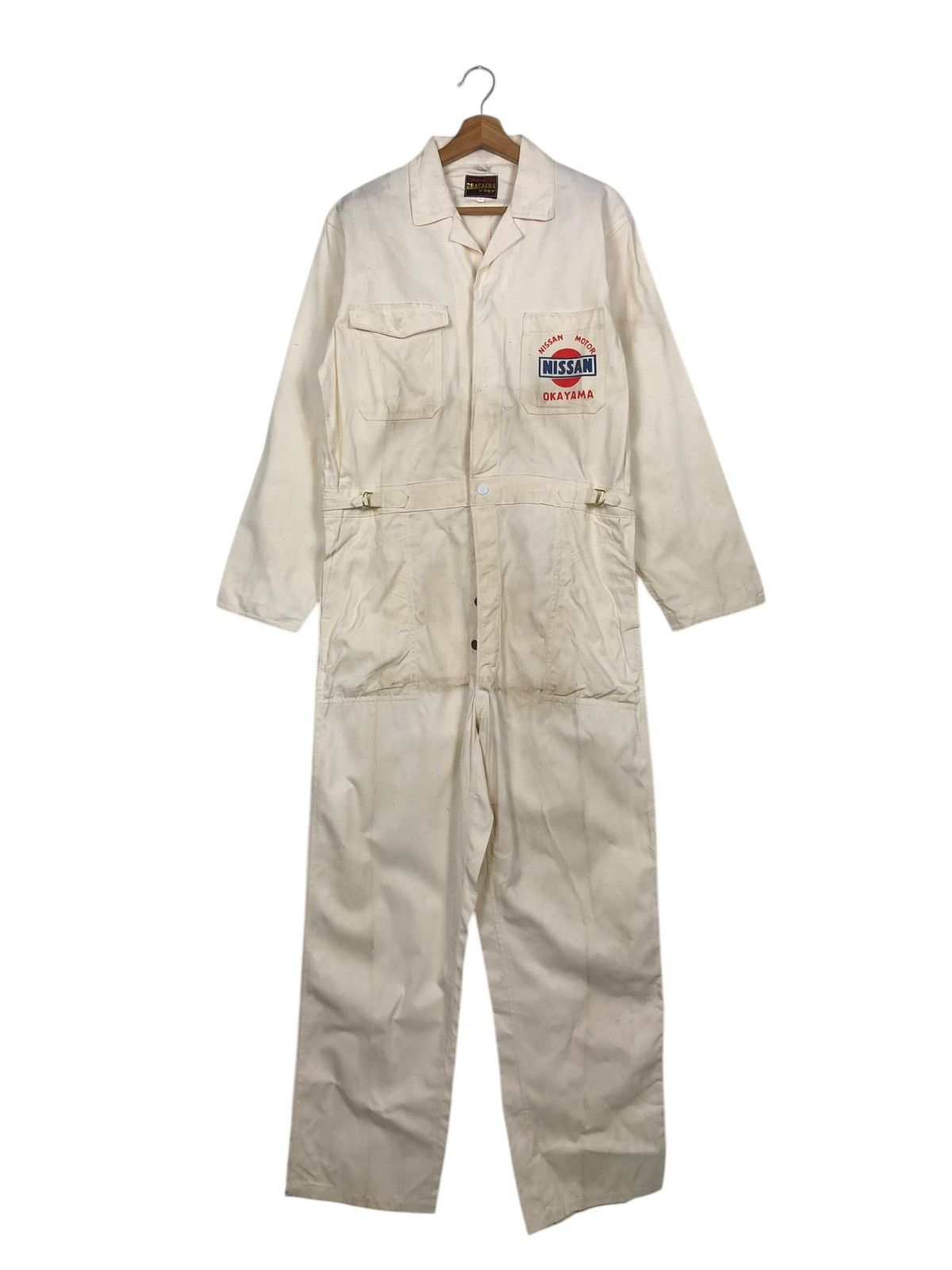 Vintage 🔥VINTAGE WORKER COVERALL NISSAN MOTOR OKAYAMA BIG LOGO Size US 36 / EU 52 - 1 Thumbnail