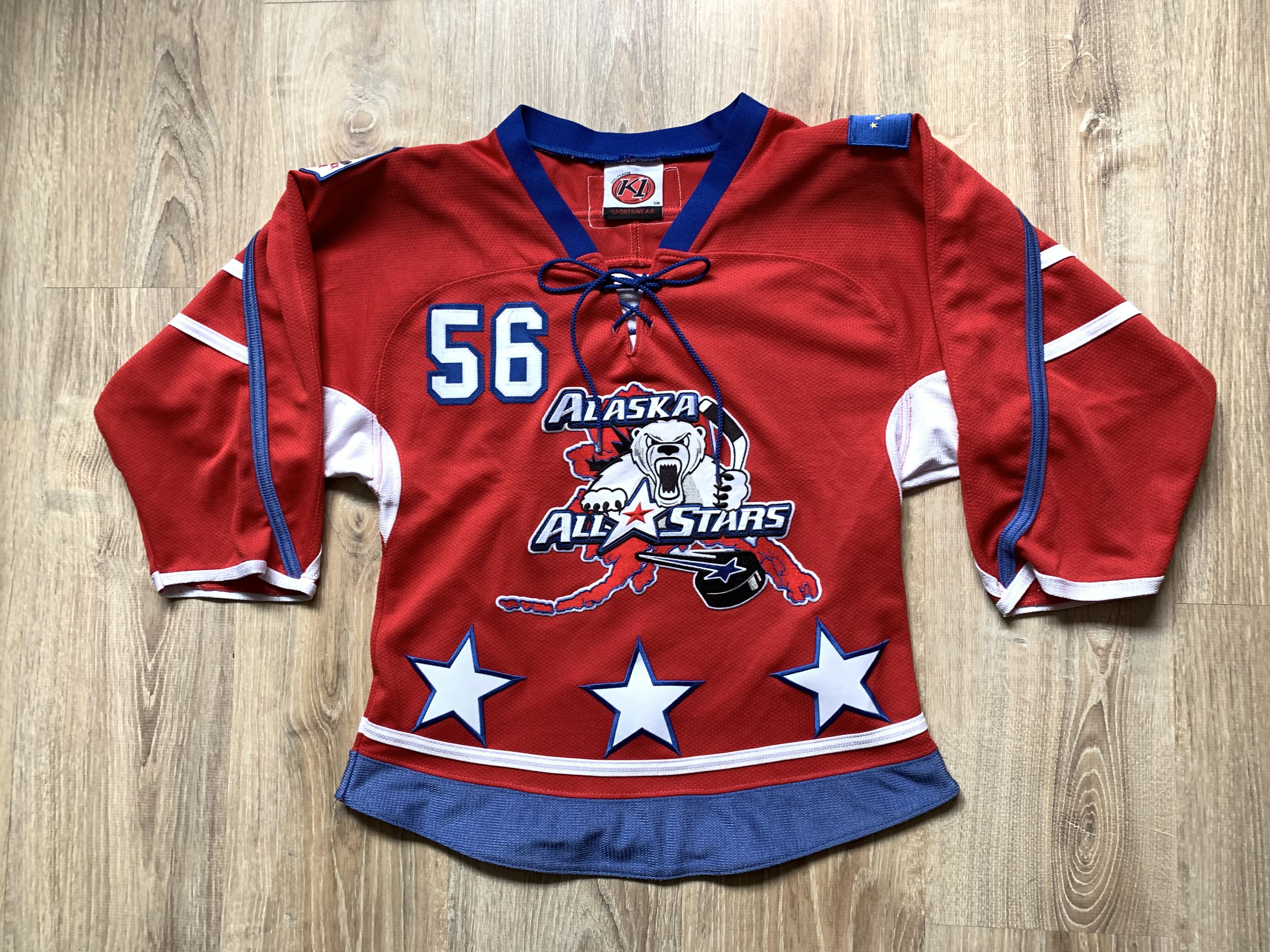 NHL × Vintage Vintage K1 Alaska All Stars Peter Flannery-Schutt #56 Jersey Size US XXS / EU 40 - 1 Thumbnail