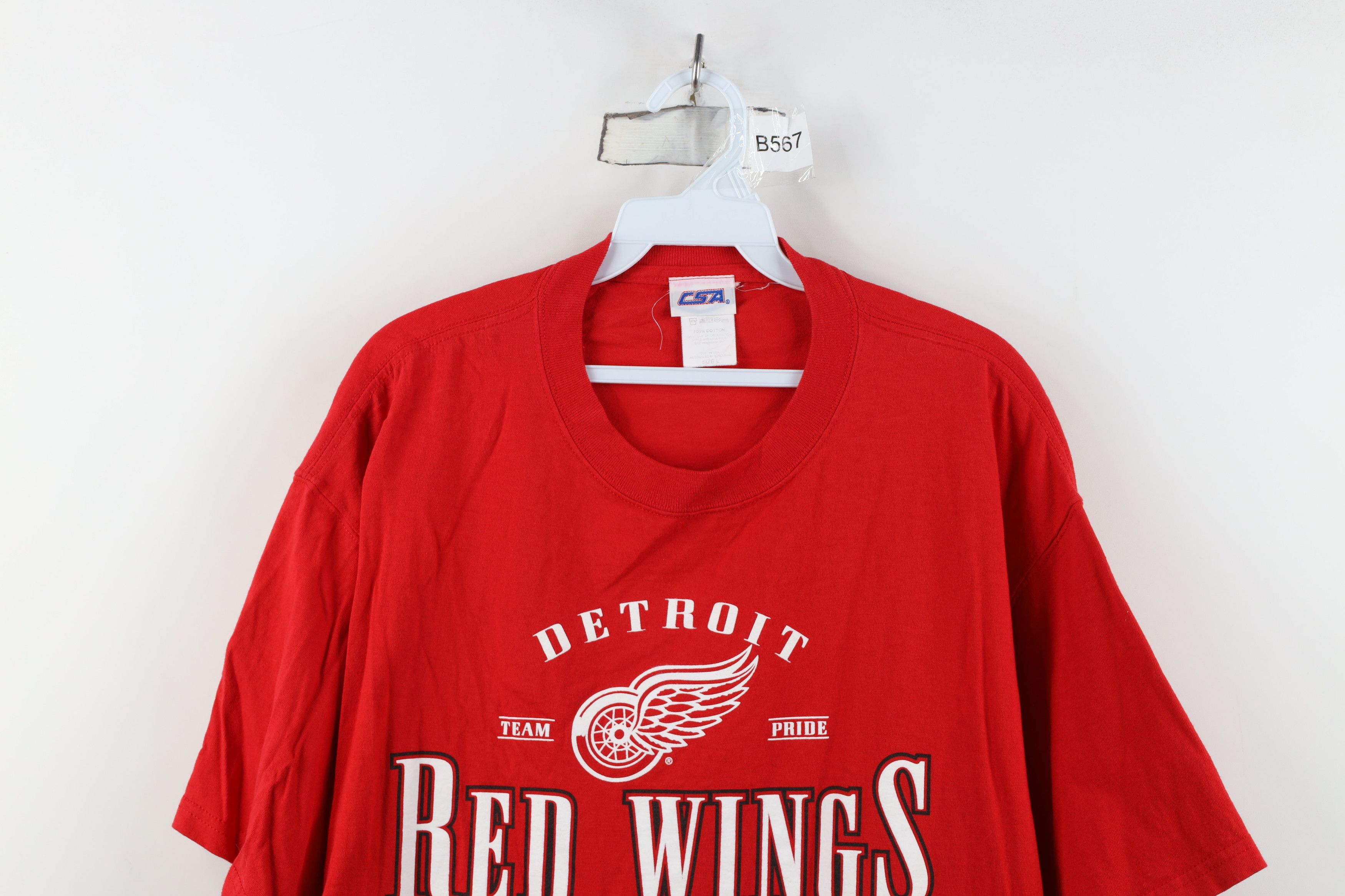 Vintage Vintage Y2K 2004 Red Wings Hockey Short Sleeve T-Shirt Size US L / EU 52-54 / 3 - 2 Thumbnail