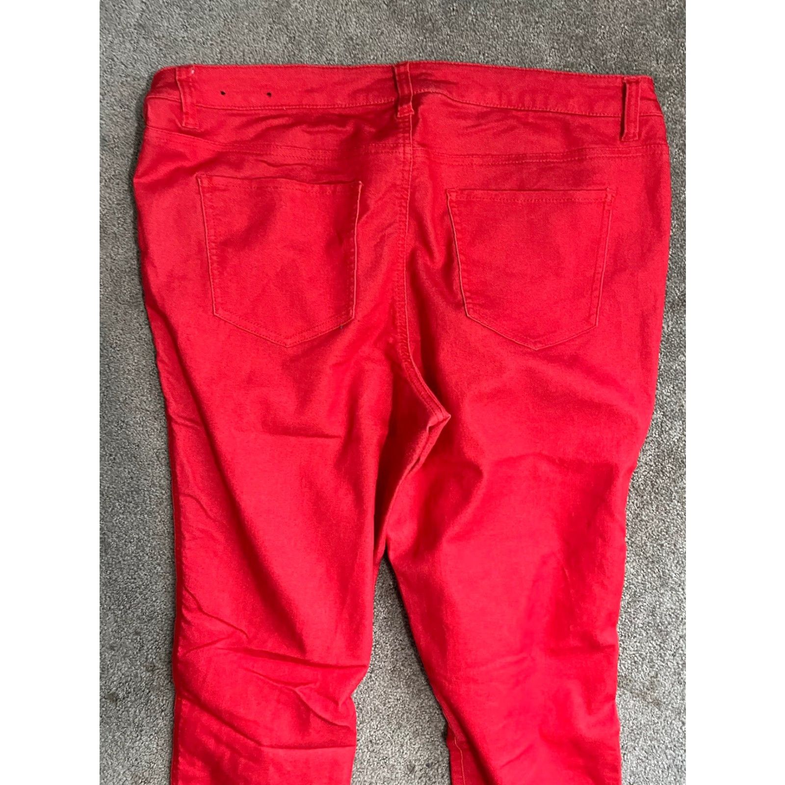 Style & Co Style&Co Jeans Womens 12 Red High Rise Jegging Stretch Pockets Denim Casual Regular Size 34" / US 12 / IT 48 - 4 Thumbnail