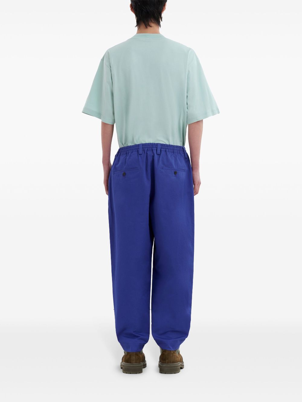Marni o1w1db10125 Cotton Tapered Trouser in Blue Size US 32 / EU 48 - 3 Thumbnail