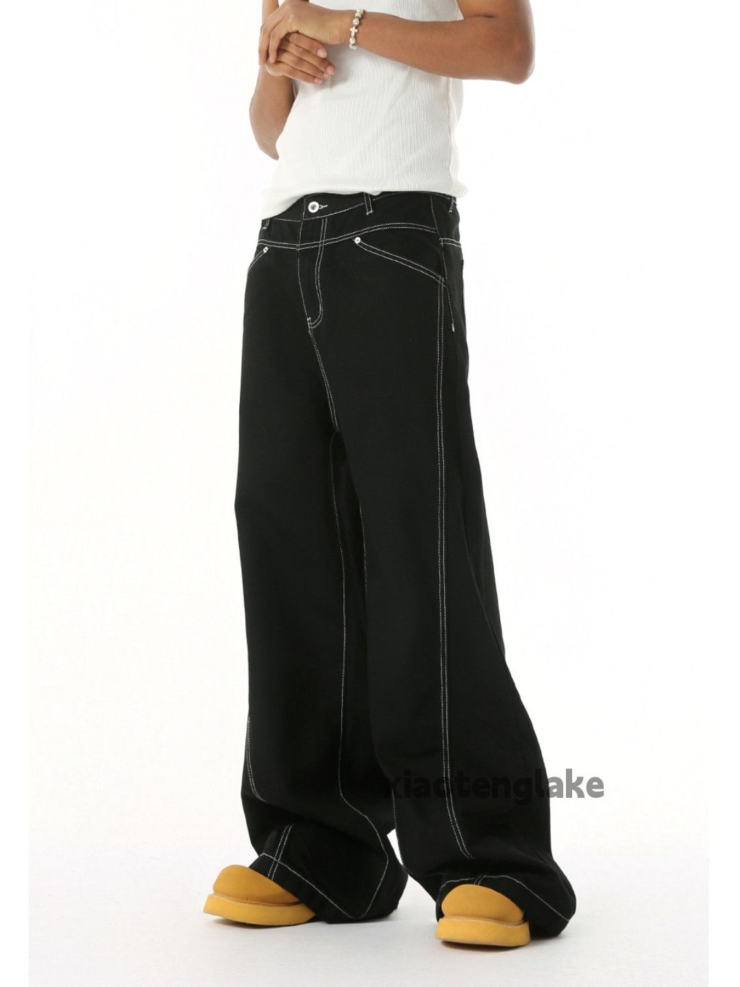 Jean zx utility loose baggy wide Leg hiphop flared jeans Size US 28 / EU 44 - 8 Thumbnail