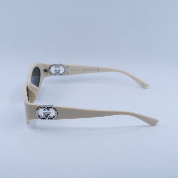 Gucci 🕶️ New Gucci GG1662SA 004 Sunglasses - Ivory Frame Size ONE SIZE - 9 Thumbnail