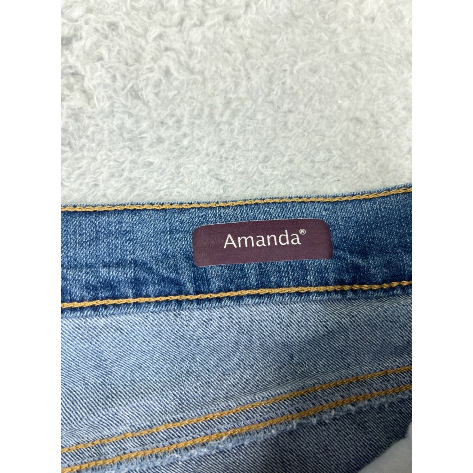 Gloria Vanderbilt Gloria Vanderbilt Amanda Womens Jeans Size 16 Blue Denim Stretch High Rise 32x30 Classic Size 38" / US 16 / IT 52 - 4 Thumbnail