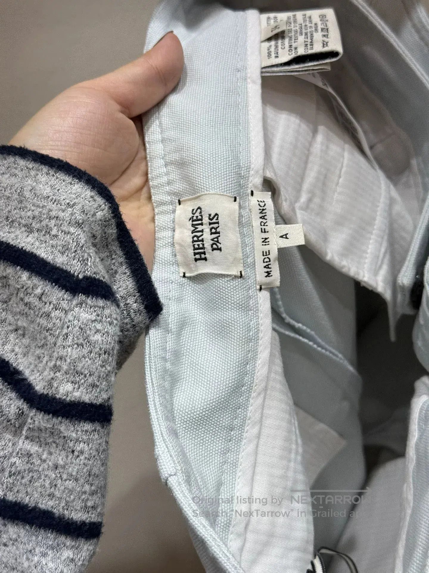Hermes Hermès White Women's Casual Pants. Size US 34 / EU 50 - 3 Thumbnail