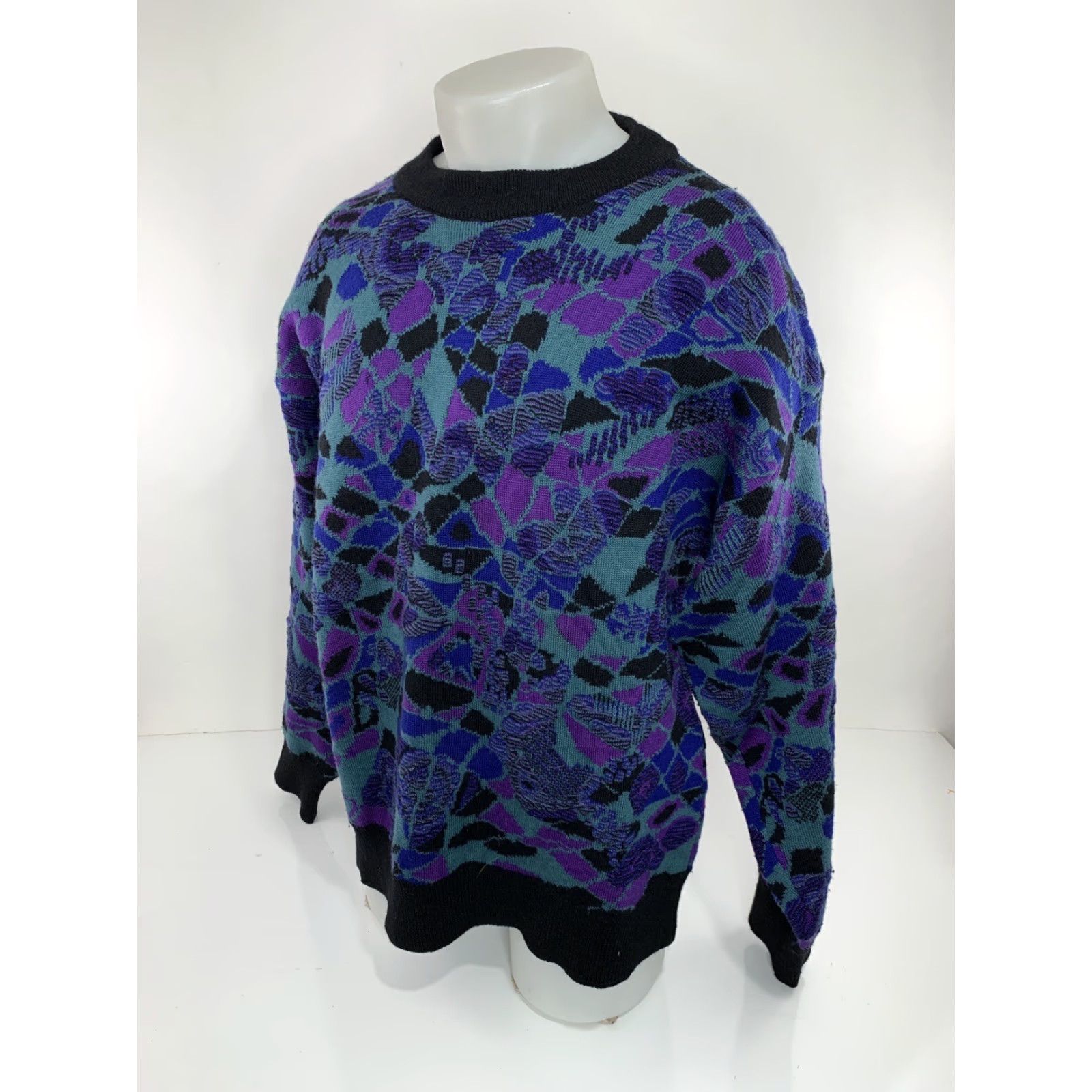 Coogi FAR HORIZONS AUSTRALIA Coogi Tundra Cosby Style Colorful WOOL XL Sweater Men Multicolor Pullover, 90s? Size US XL / EU 56 / 4 - 3 Thumbnail