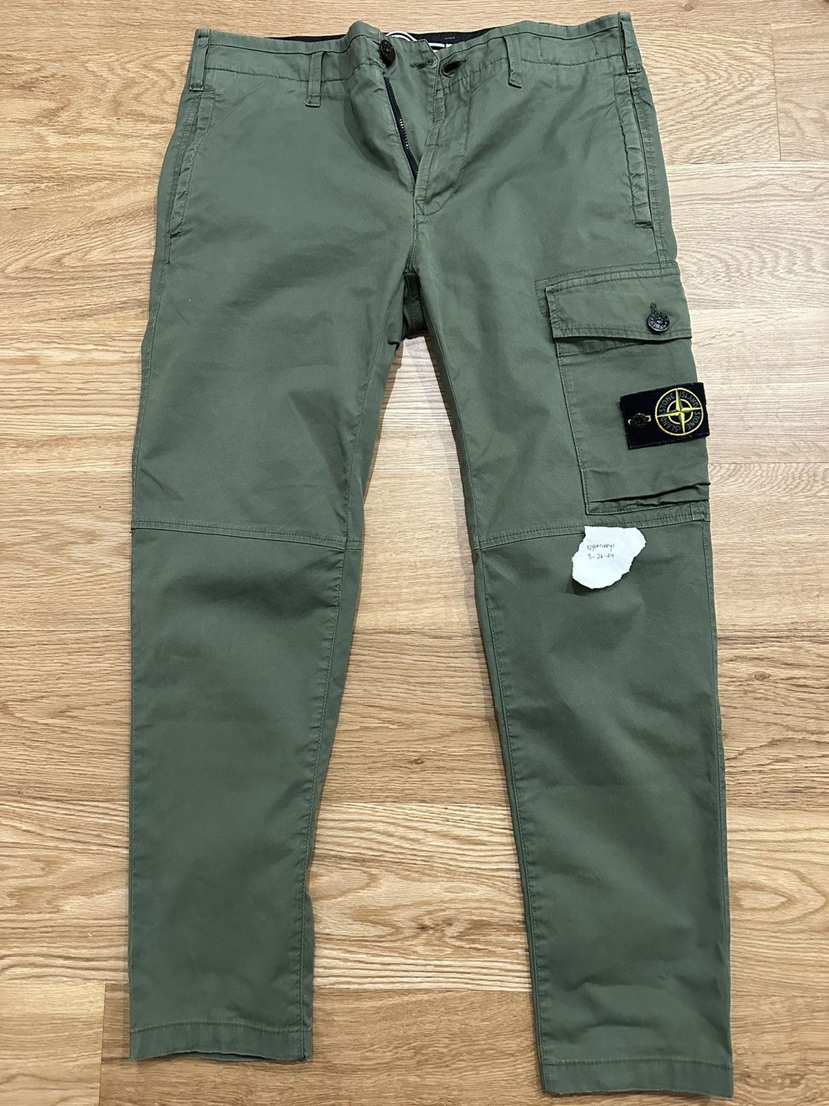 image of Stone Island Cargo Pants in Green, Men's (Size 31)