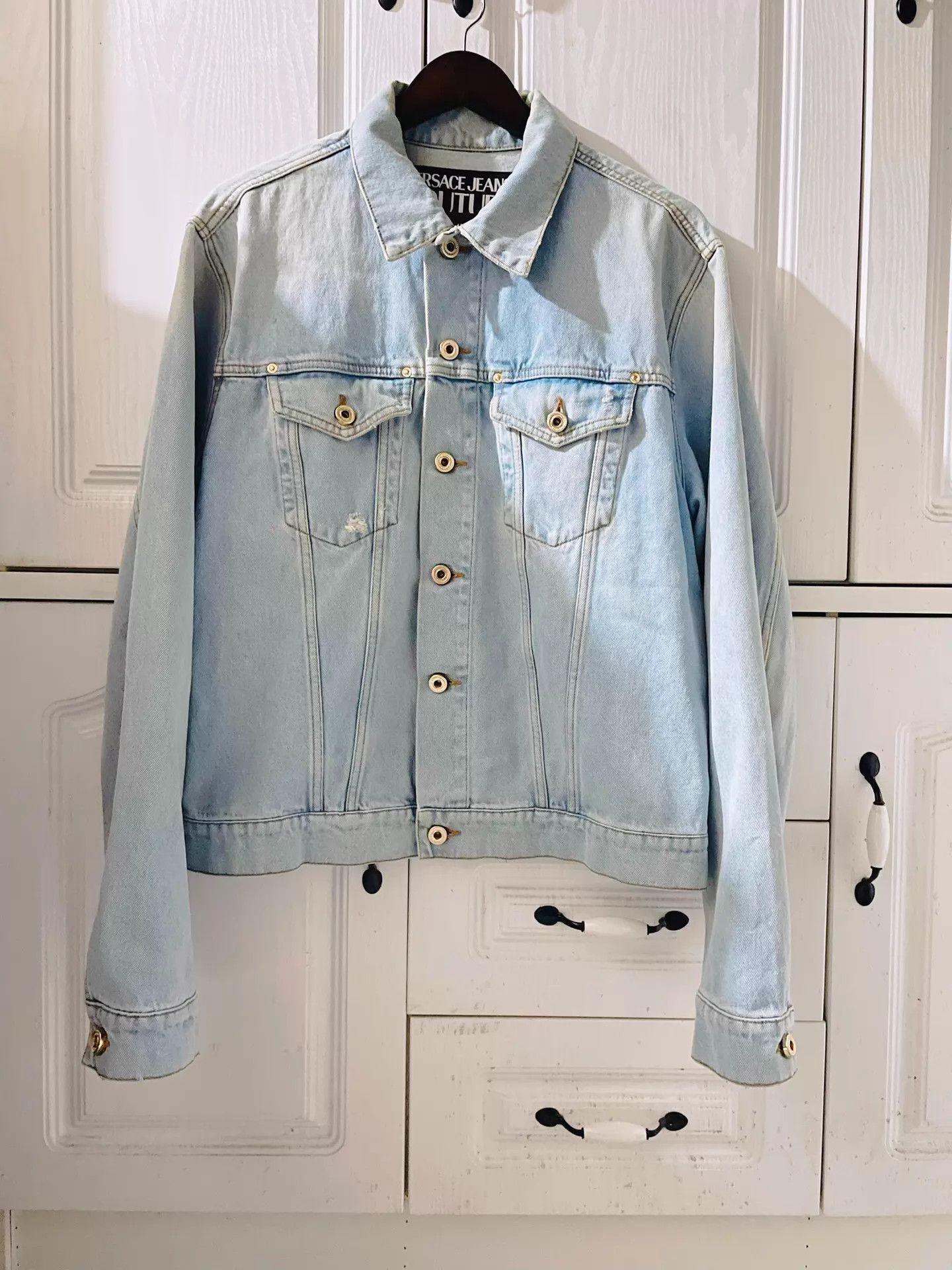 Versace Versace VC Runway Black Label Denim Jacket Size US L / EU 52-54 / 3 - 1 Thumbnail
