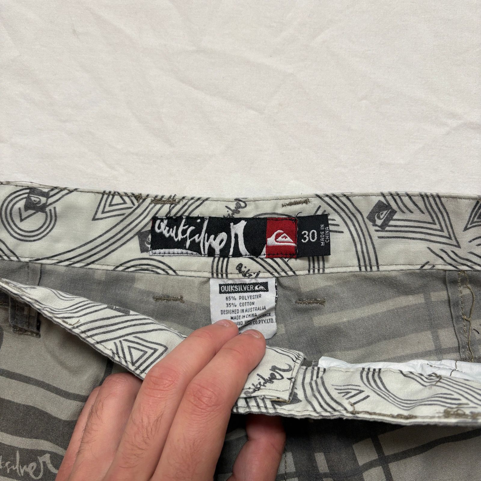 Quiksilver VTG Y2K Quiksilver Striped Baggy Wide Leg Cargo Shorts 30 Size US 30 / EU 46 - 2 Thumbnail