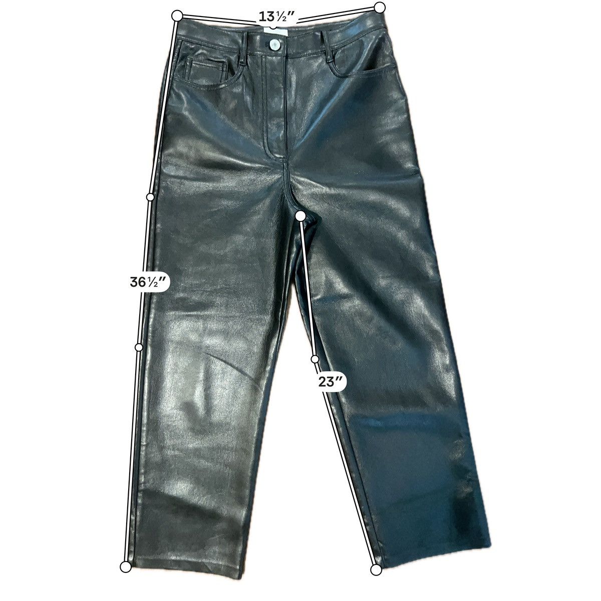 Aritzia Aritzia Wilfred Melina Pants Vegan Faux Leather Black 6 Size 28" / US 6 / IT 42 - 6 Thumbnail