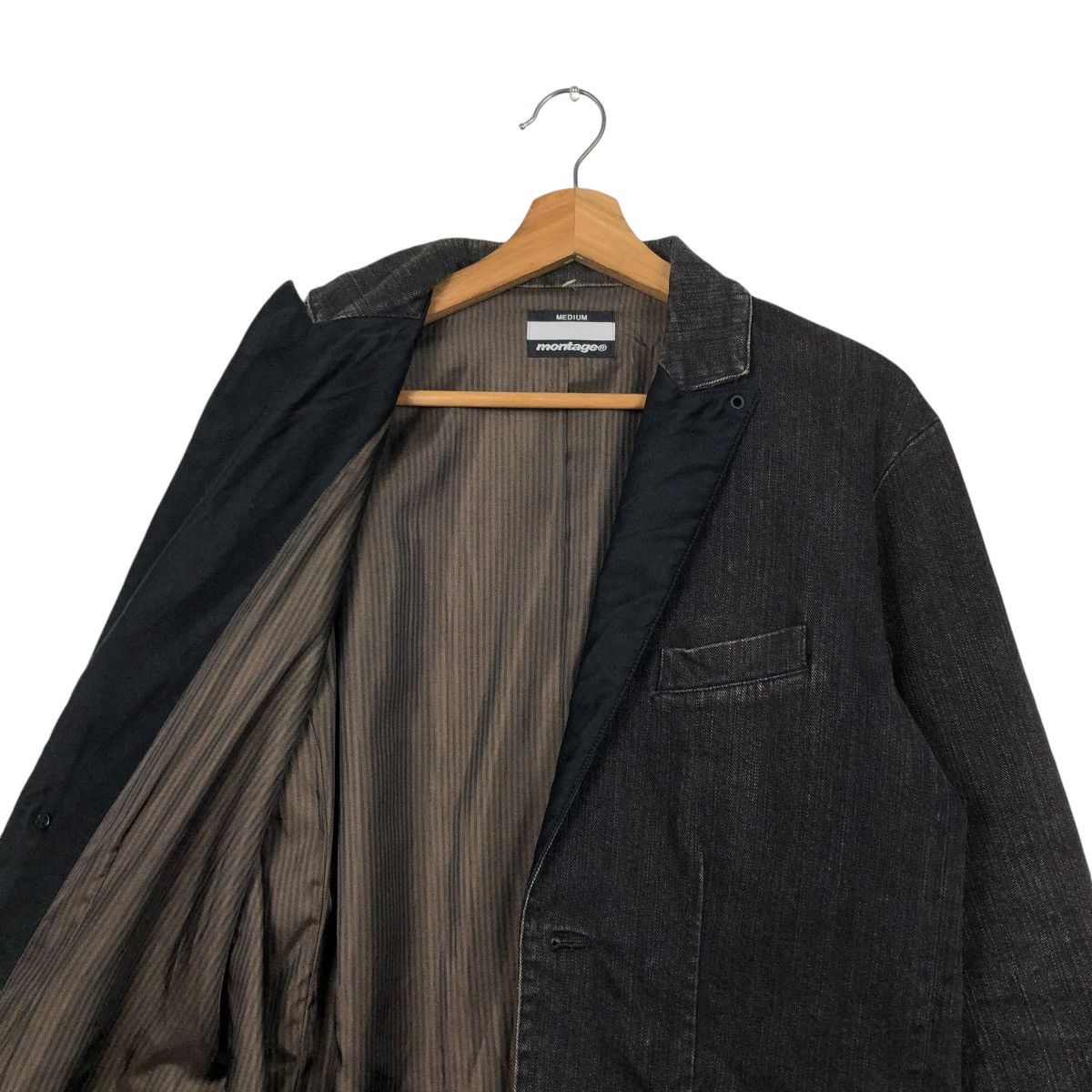 Japanese Brand 🔥VINTAGE CHORE WORK JACKET MONTAGE STRIPED ISSEY MIYAKE Size US M / EU 48-50 / 2 - 14 Thumbnail