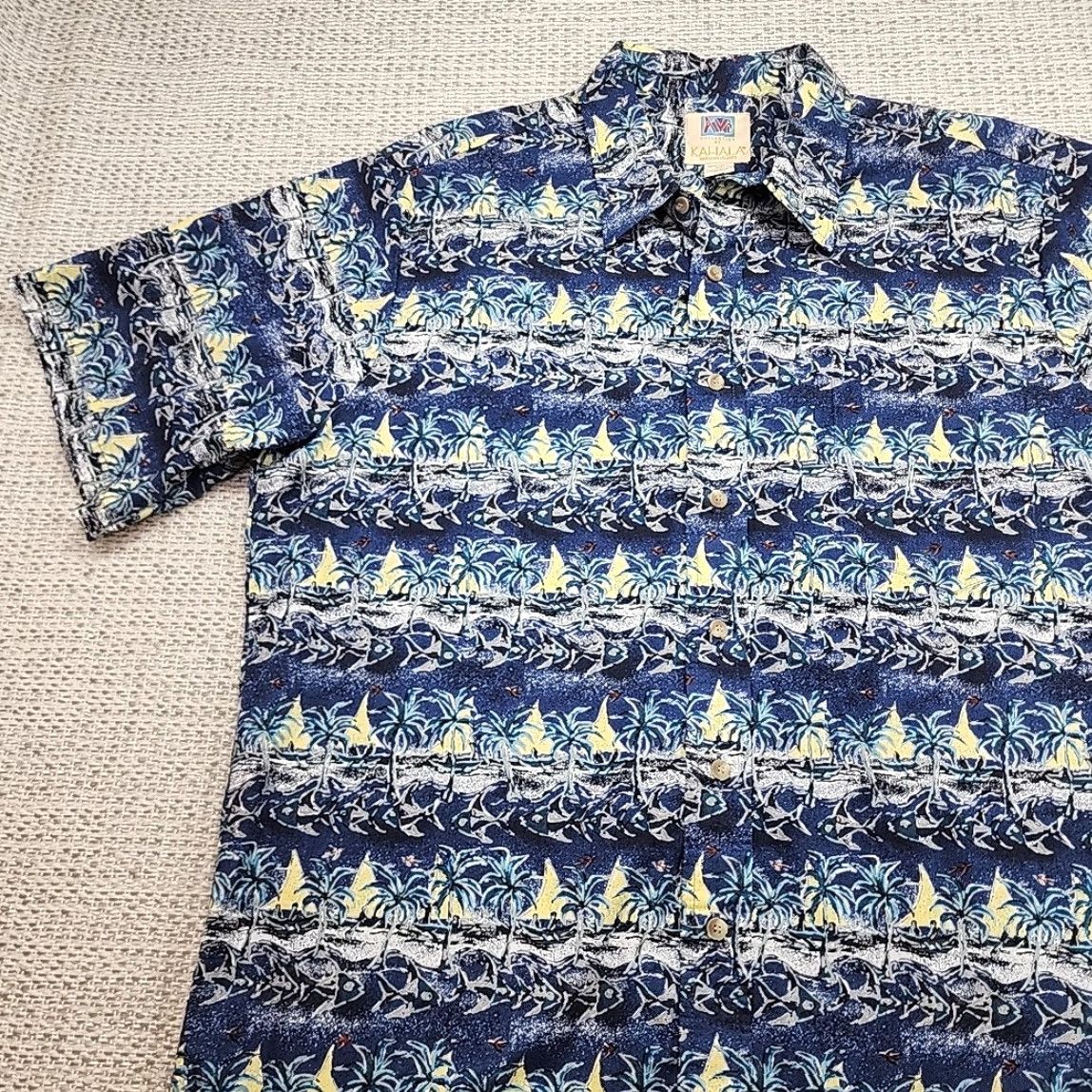 Vintage VINTAGE Avi Collection by Kahala Hawaiian Islands Shirt Mens XL Button Up Short Sleeve Size US XL / EU 56 / 4 - 3 Thumbnail