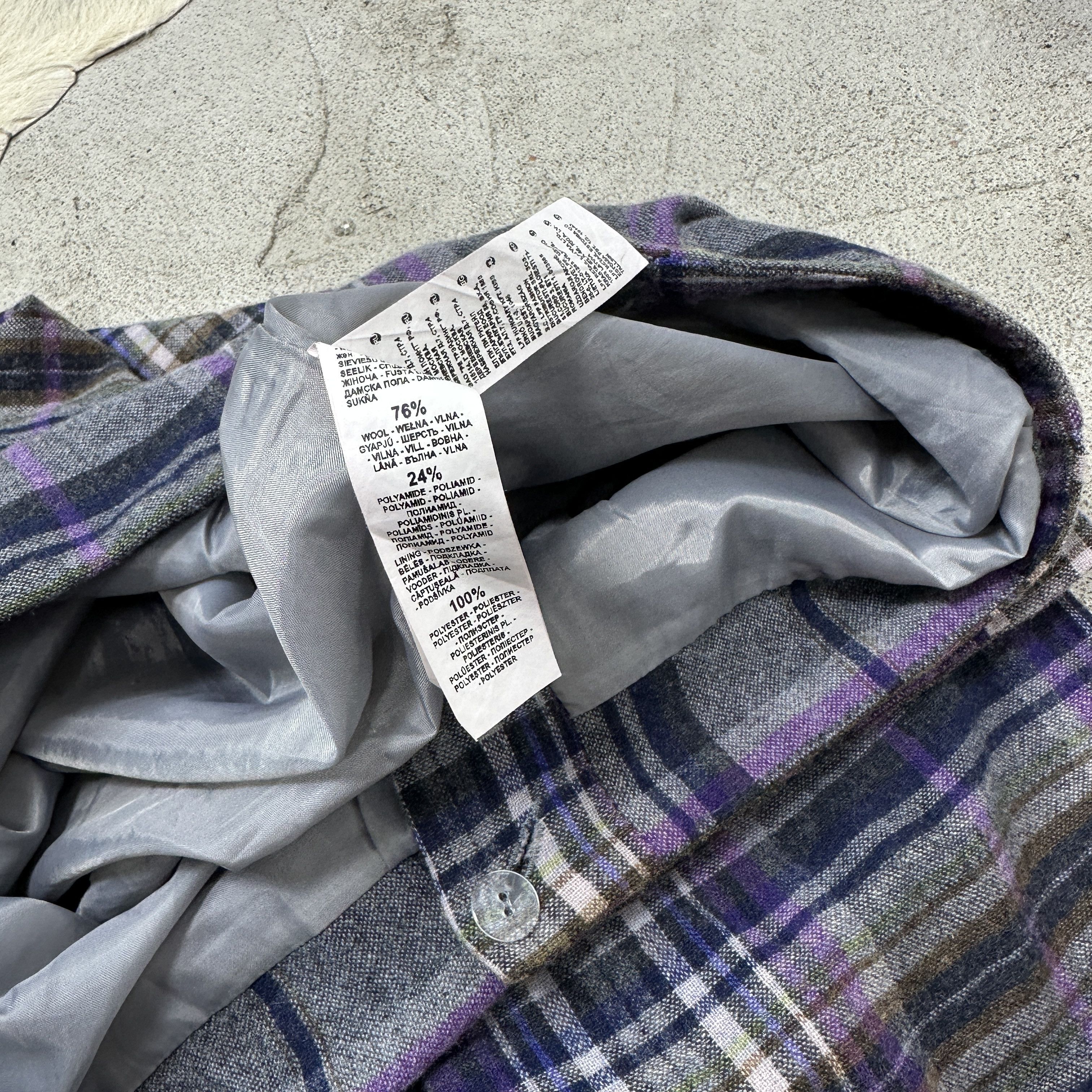 Vintage Vintage Preppy Woolen Tartan Midi Skirt Y2K Size 26" / US 2 / IT 38 - 3 Thumbnail