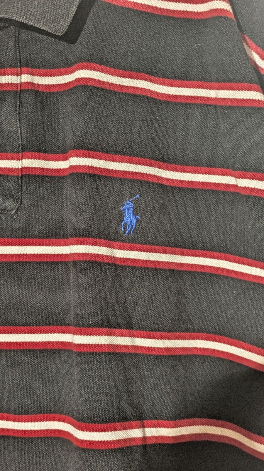Polo Ralph Lauren 👕 Polo Ralph Lauren Striped Polo Shirt – Black/Red (XXL) Size US XXL / EU 58 / 5 - 5 Thumbnail