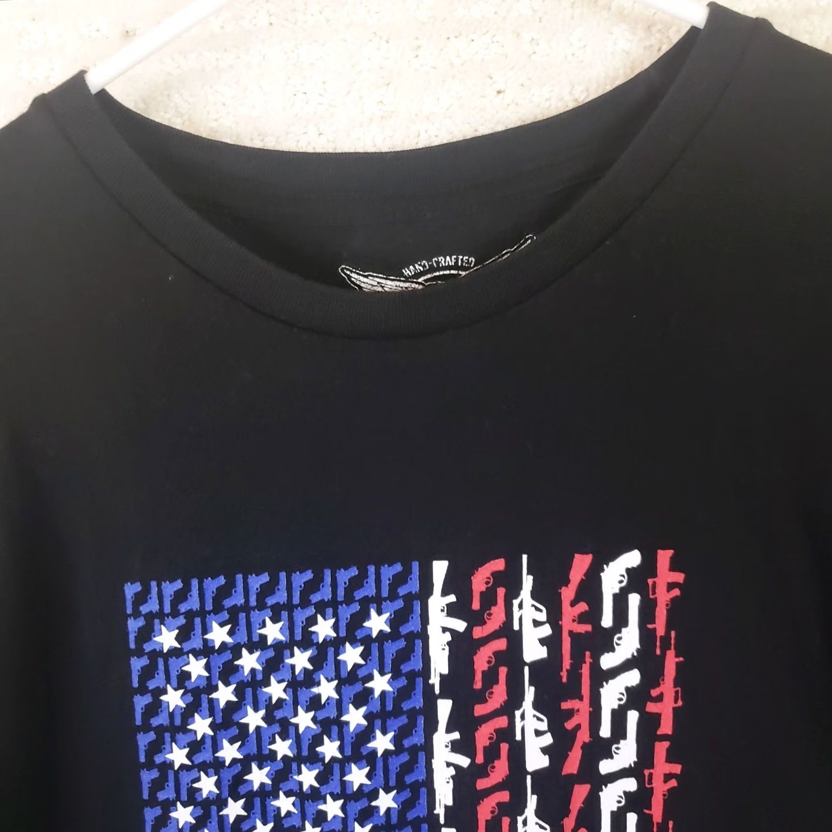 Vintage We The People Holsters TShirt Men L Black USA American Flag 2A Gun Patriotic New Size US L / EU 52-54 / 3 - 4 Thumbnail