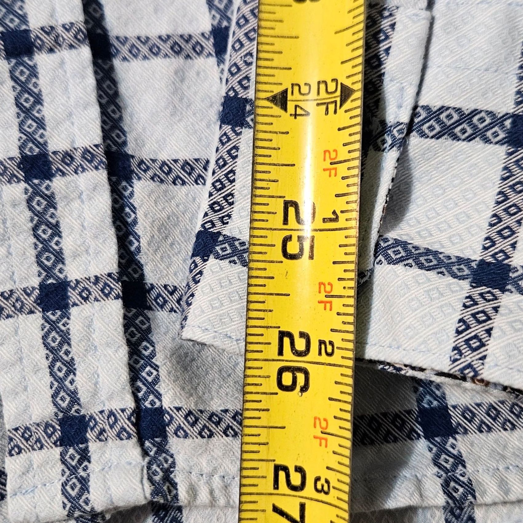 Robert Graham Robert Graham Blue Paisley Checkered Button Up Shirt Men's XL Flip Cuff Size US XL / EU 56 / 4 - 7 Thumbnail