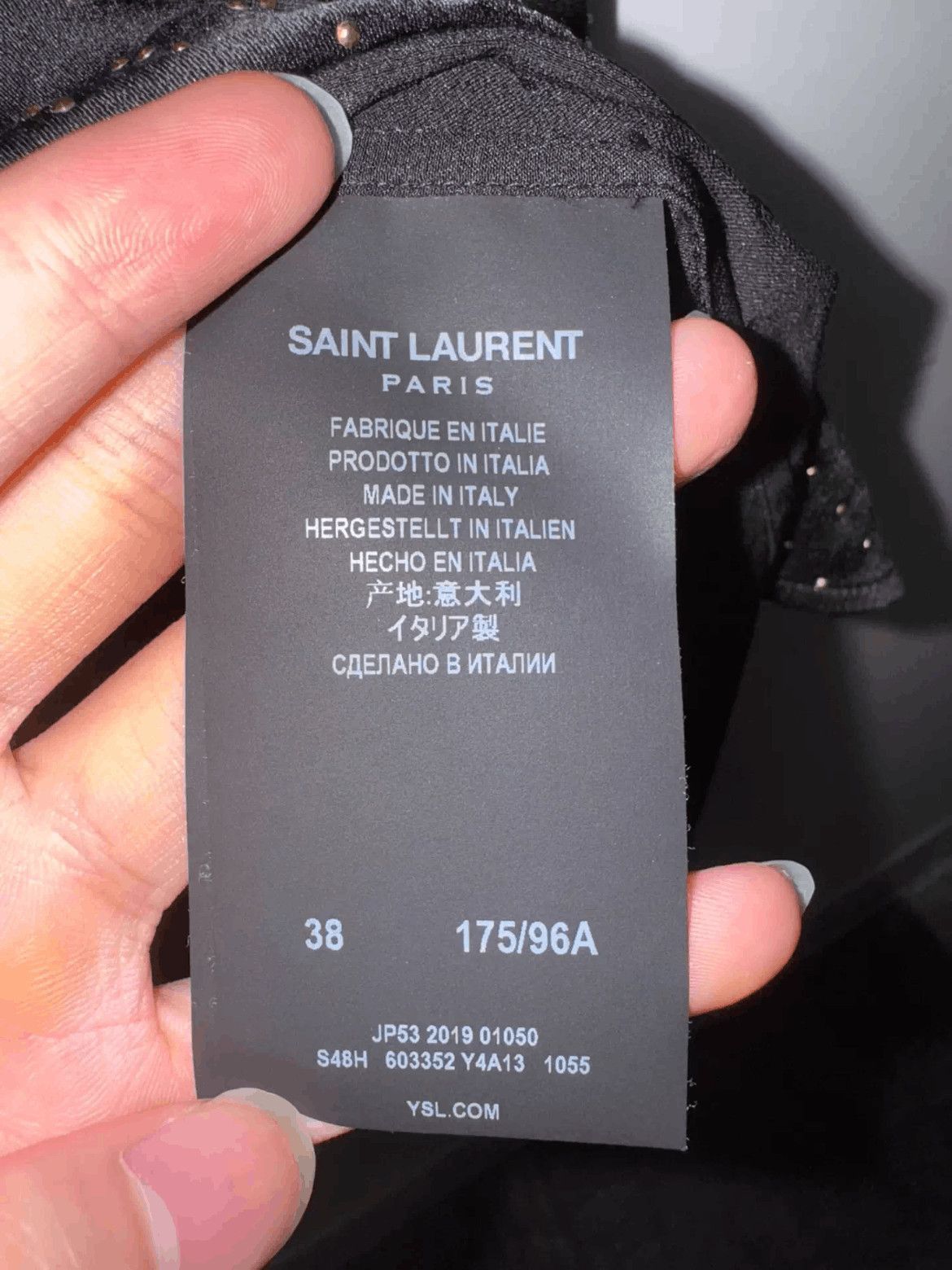 Saint Laurent Paris Sz 38 Saint Laurent Paris 20SS Runway Rivet Shirt-2508 Size US M / EU 48-50 / 2 - 8 Thumbnail