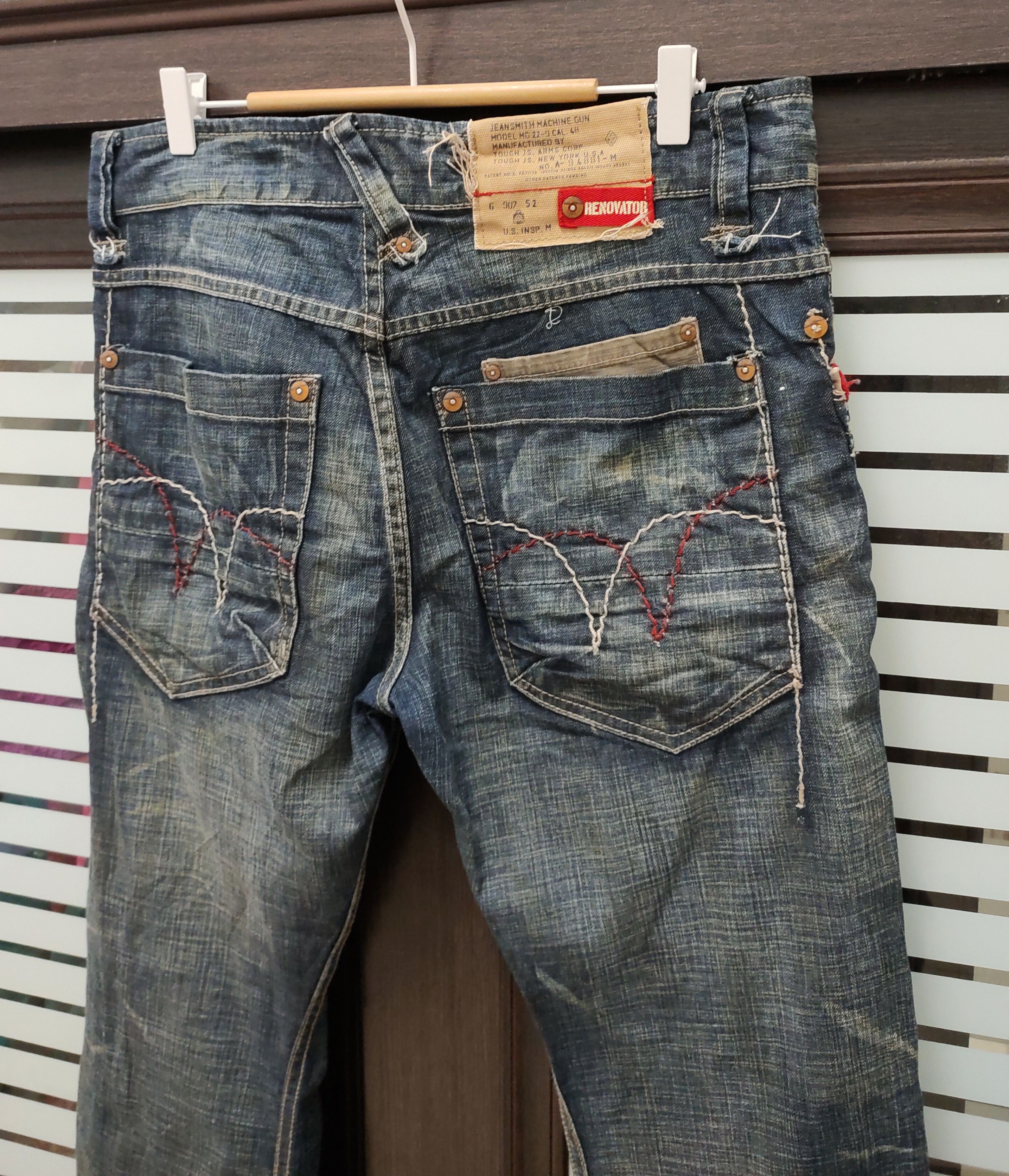 Tribal Streetwear 💥 Tough Jeansmith Machine Gun Flared Denim💥 Size US 36 / EU 52 - 11 Thumbnail