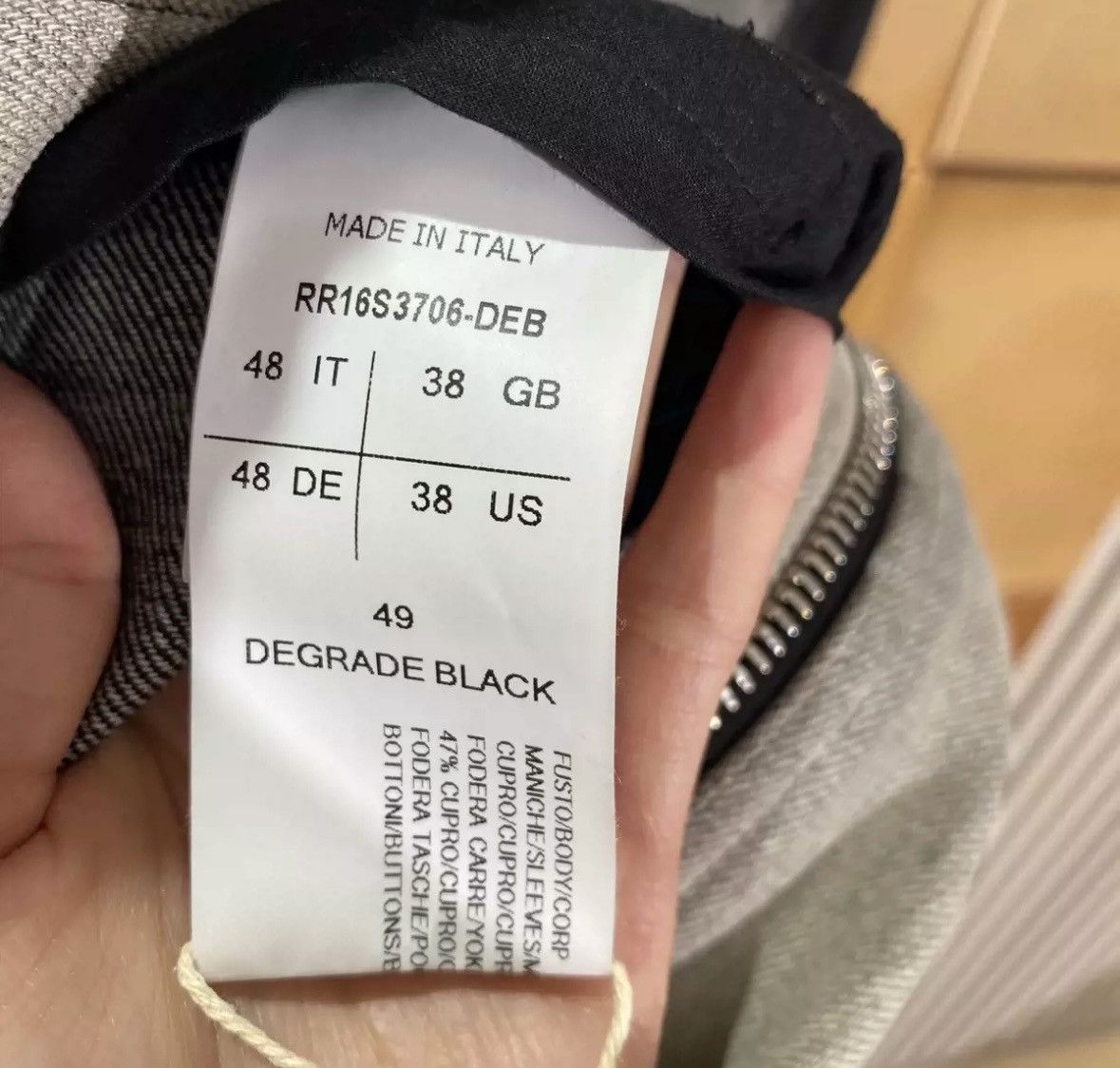 Rick Owens Rick Owens mainline show style gradient denim jacket Size US S / EU 44-46 / 1 - 3 Thumbnail