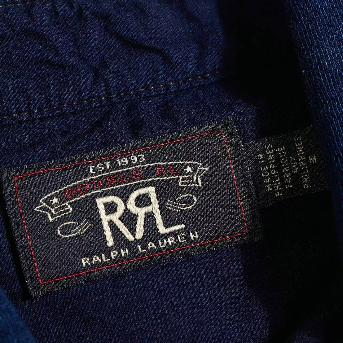 RRL Ralph Lauren RRL GUERNSEY-PATTERNED JACQUARD WORKSHIRT INDIGO Size US M / EU 48-50 / 2 - 8 Thumbnail