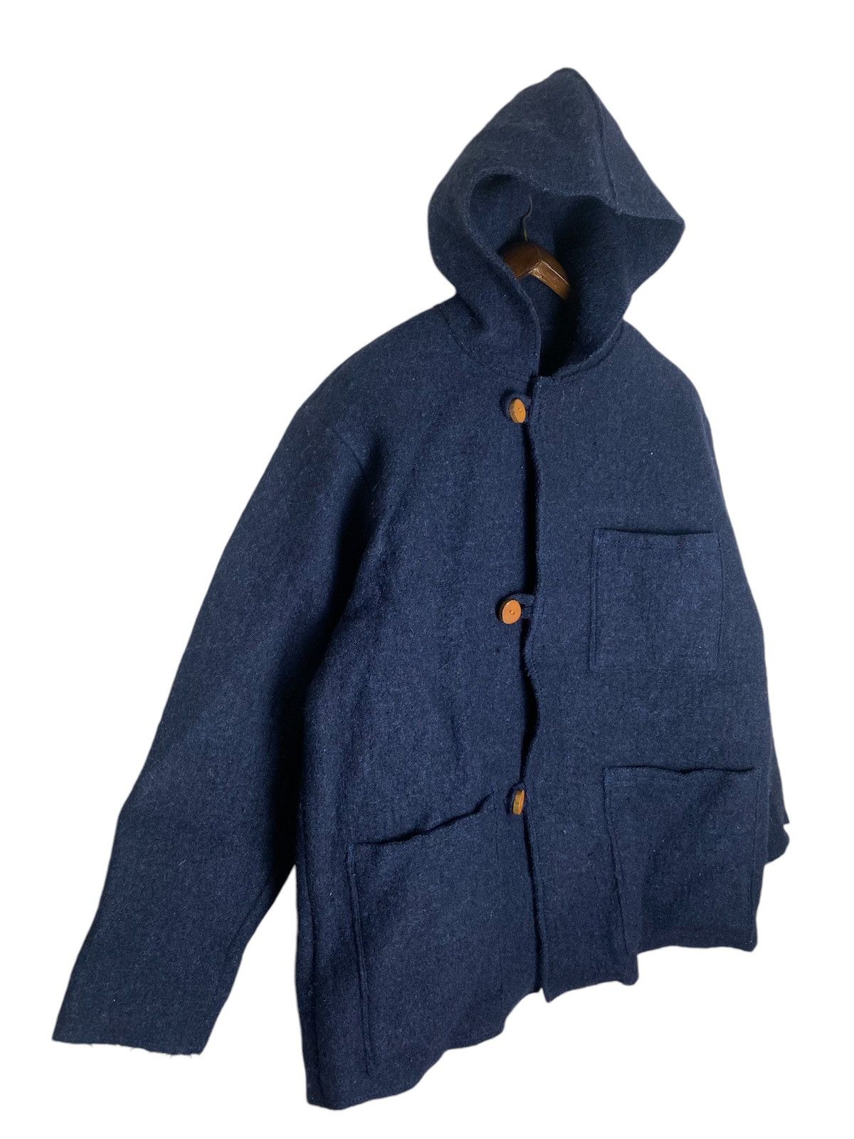 45rpm Vintage Japanese Brand 45 rpm Hooded Wool Jacket Size US L / EU 52-54 / 3 - 4 Thumbnail