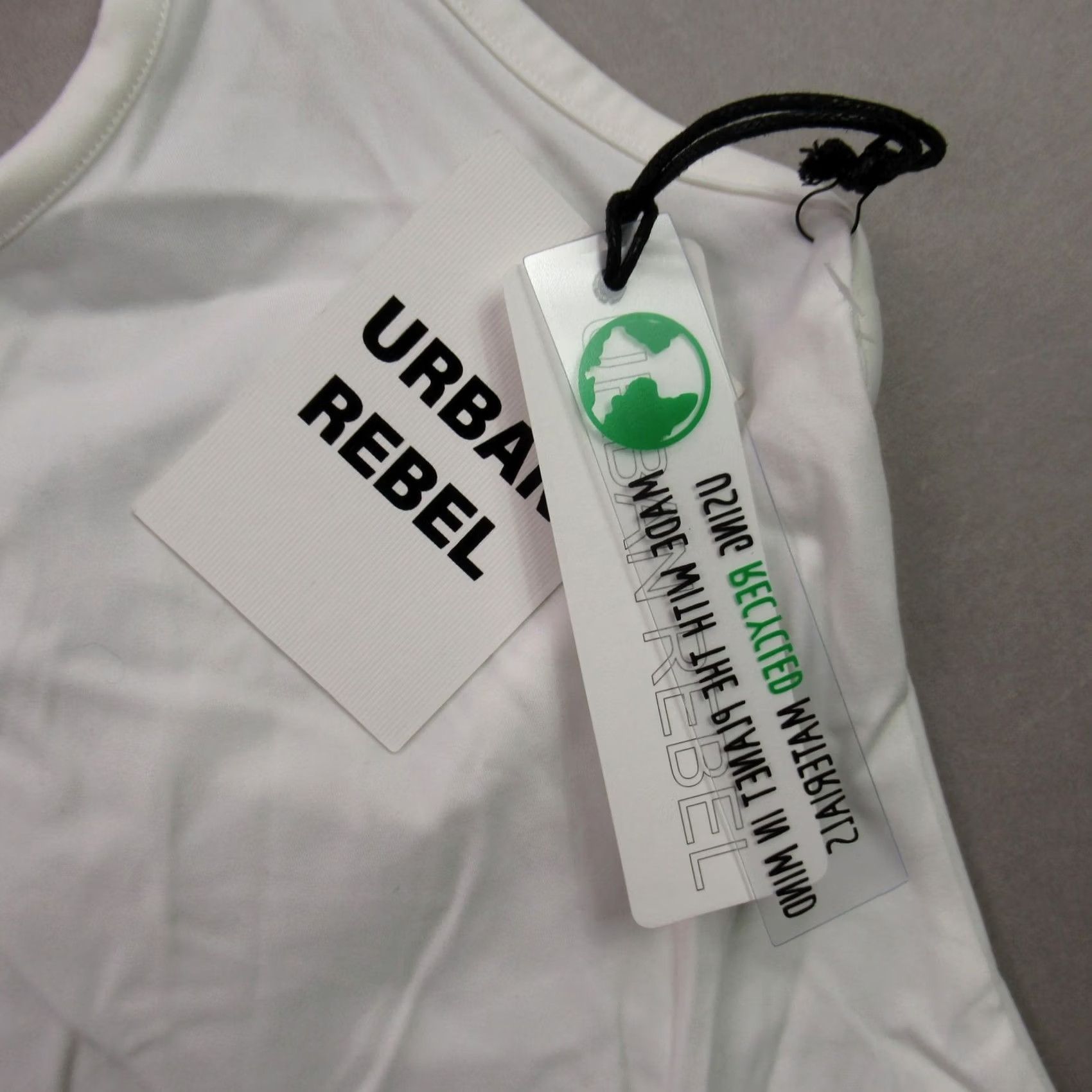 Vintage Urban Rebel Crop Top Women's Size S White Halter Neck Stretch Knit NWT Size S / US 4 / IT 40 - 3 Thumbnail