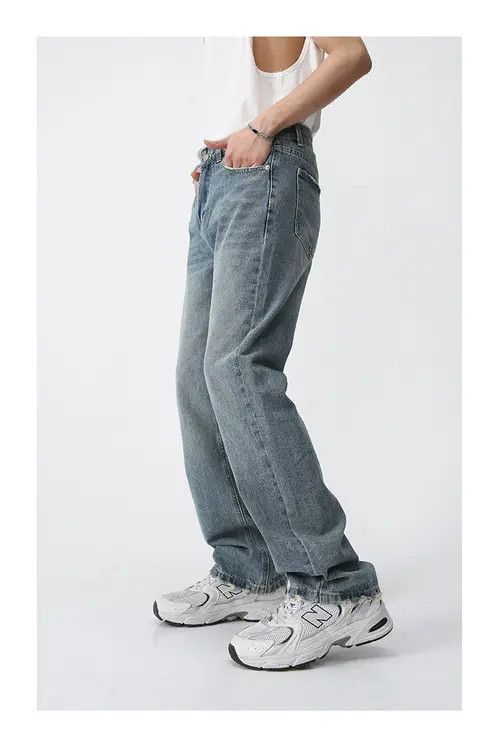 Japanese Brand × Jean Pants Mild straight leg loose retro washed jeans Size US 32 / EU 48 - 2 Thumbnail