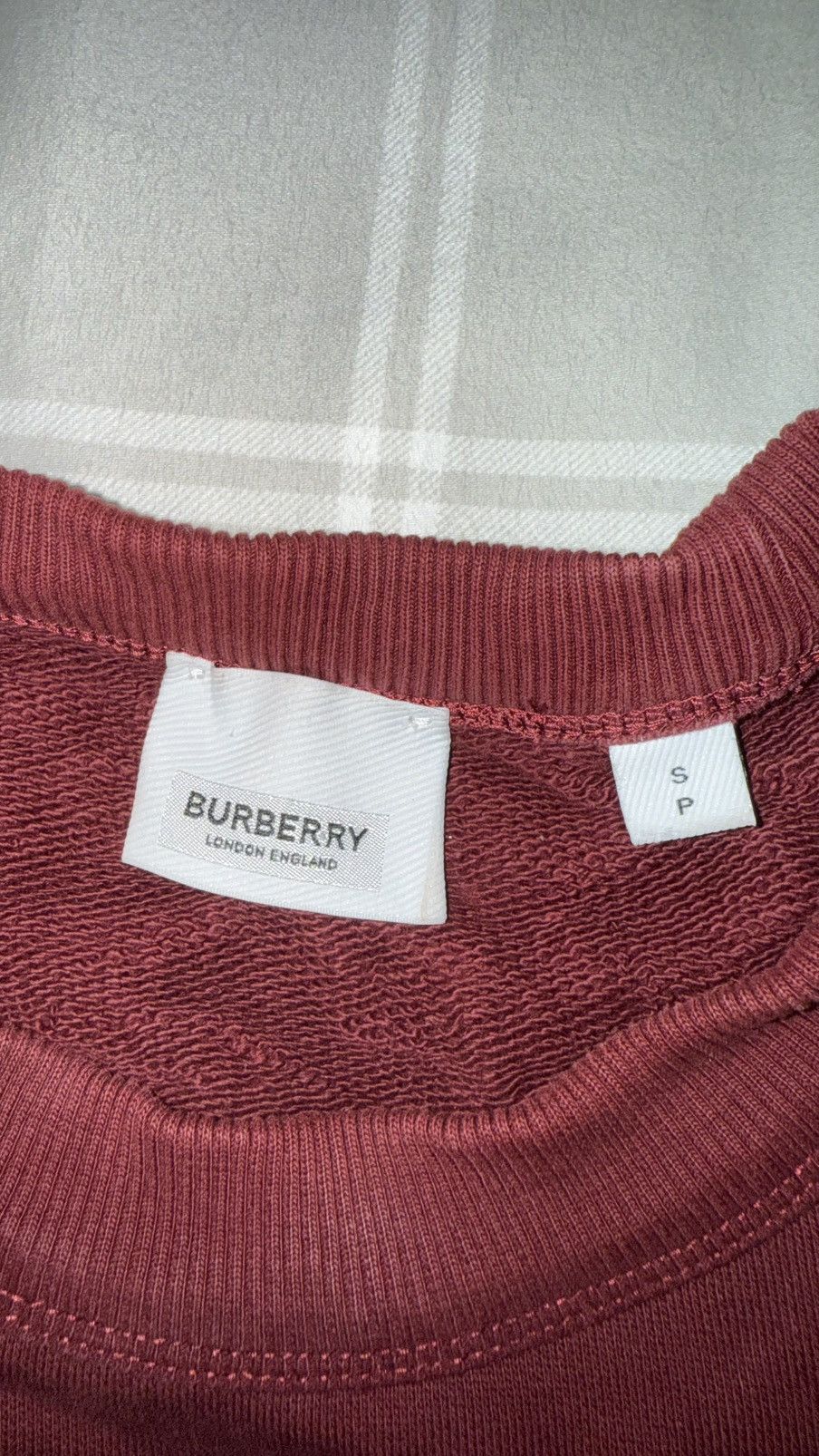 Burberry Burberry Rare S23 Logo Sweatshirt - Maroon Size US S / EU 44-46 / 1 - 3 Thumbnail