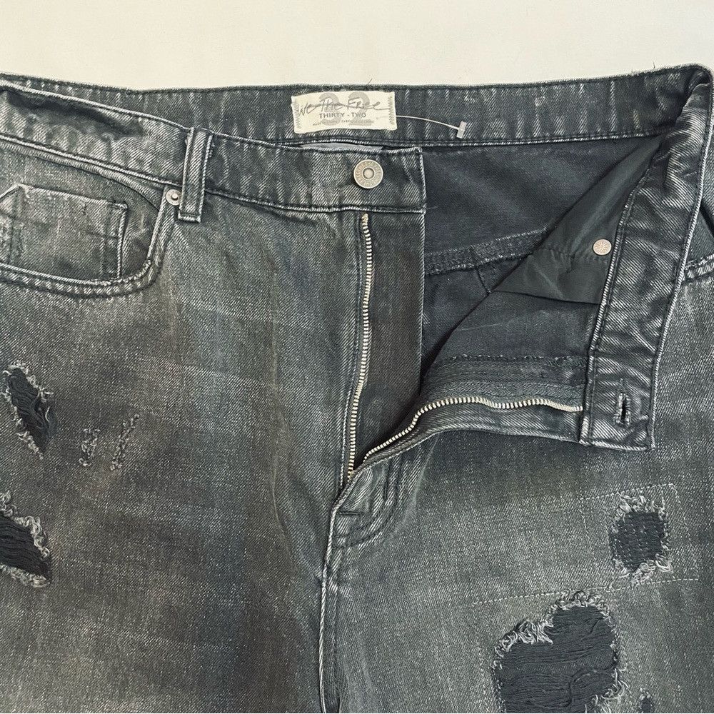 Free People New We the Free People CRVY Straight Shooter Distressed Bla Size 32" / US 10 / IT 46 - 6 Thumbnail