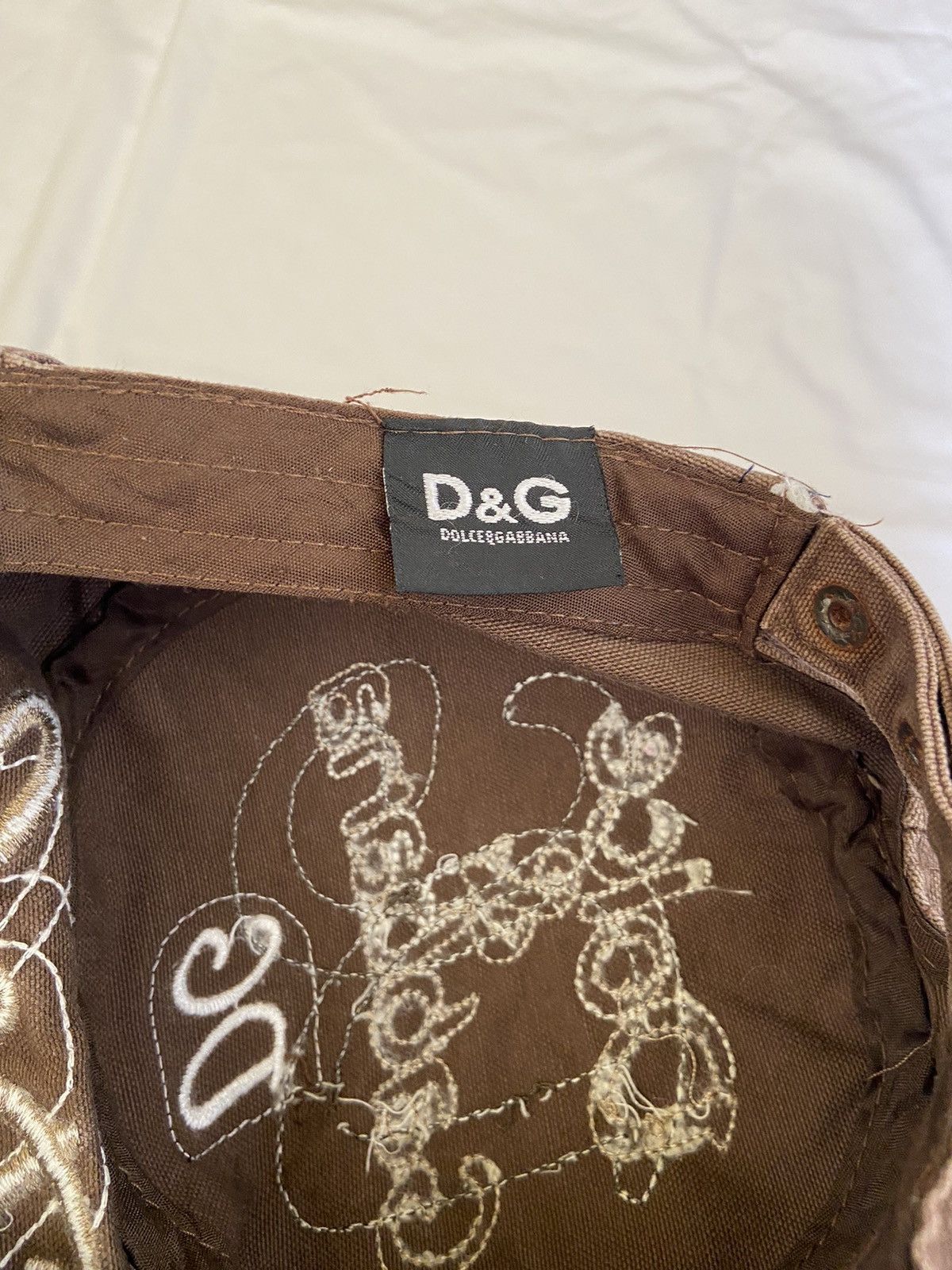 Dolce & Gabbana × Vintage Vintage Dolce & Gabbana Cap Y2K Distressed Rusted Hat Logo Size ONE SIZE - 12 Thumbnail