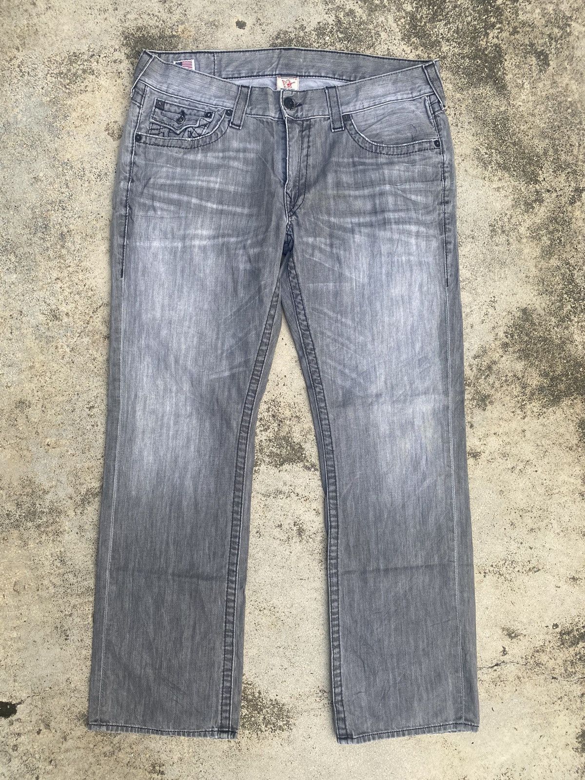 If Six Was Nine × Japanese Brand × True Religion True Religion Fade Loose Straightcut Black Label Edition Size US 39 - 1 Thumbnail