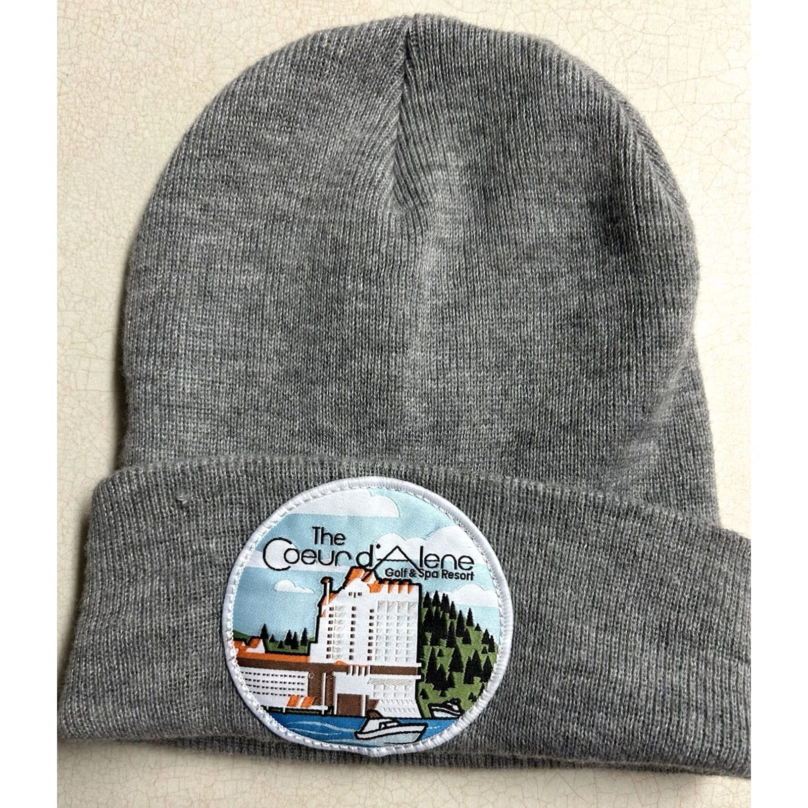 Vintage VINTAGE The Coeur d’Alene Resort Golf And Spa Patch Beanie Gray Size ONE SIZE - 2 Thumbnail