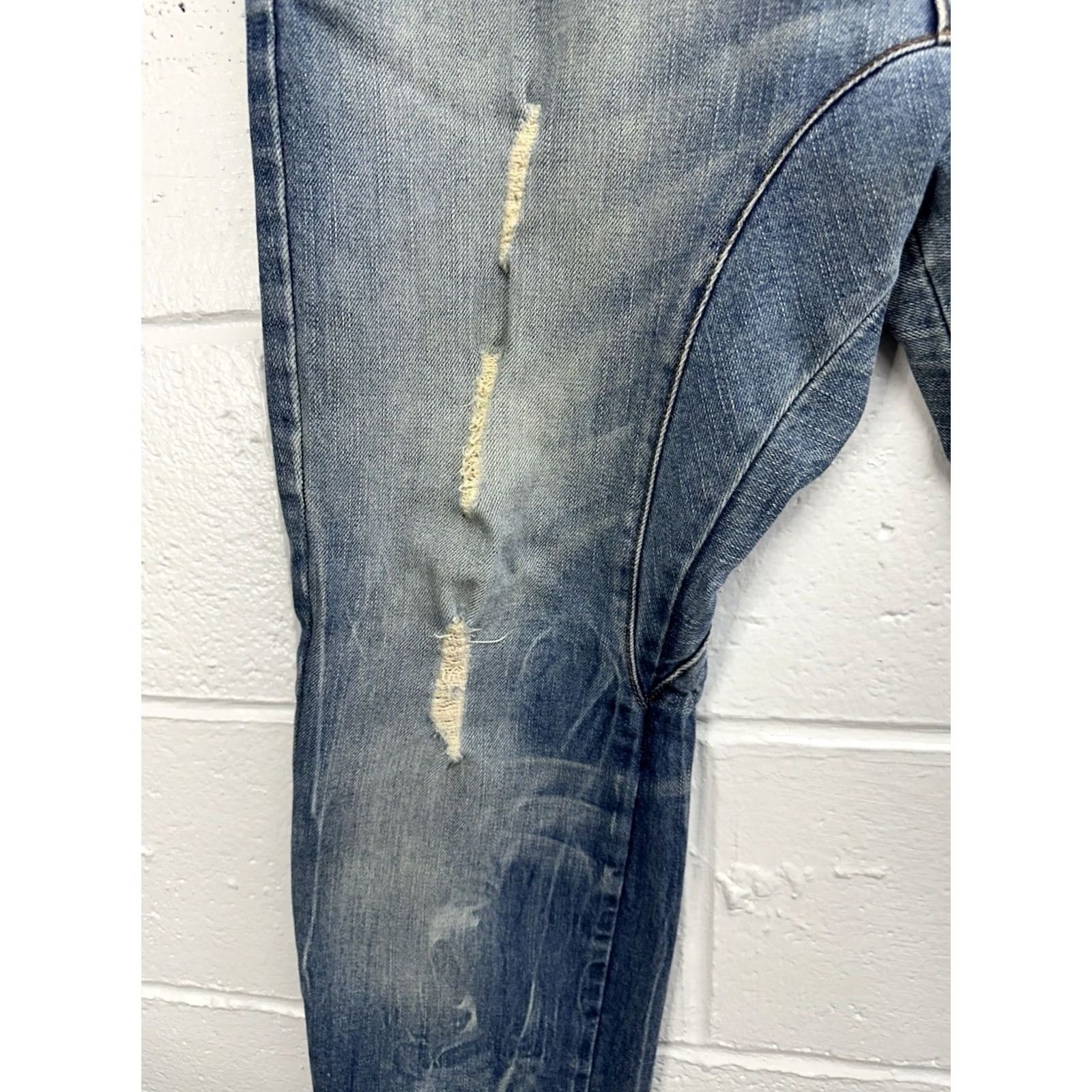 Denime Golden Denim Rustin Joggers 5 Pocket Zip Ankle Distressed USA Men's 36 Blue Size US 36 / EU 52 - 3 Thumbnail