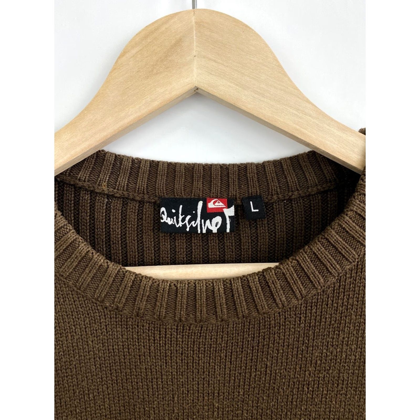 Quiksilver VINTAGE Quiksilver 90s Knit Sweater Hype Rare Men M/L Brown Size US L / EU 52-54 / 3 - 7 Thumbnail