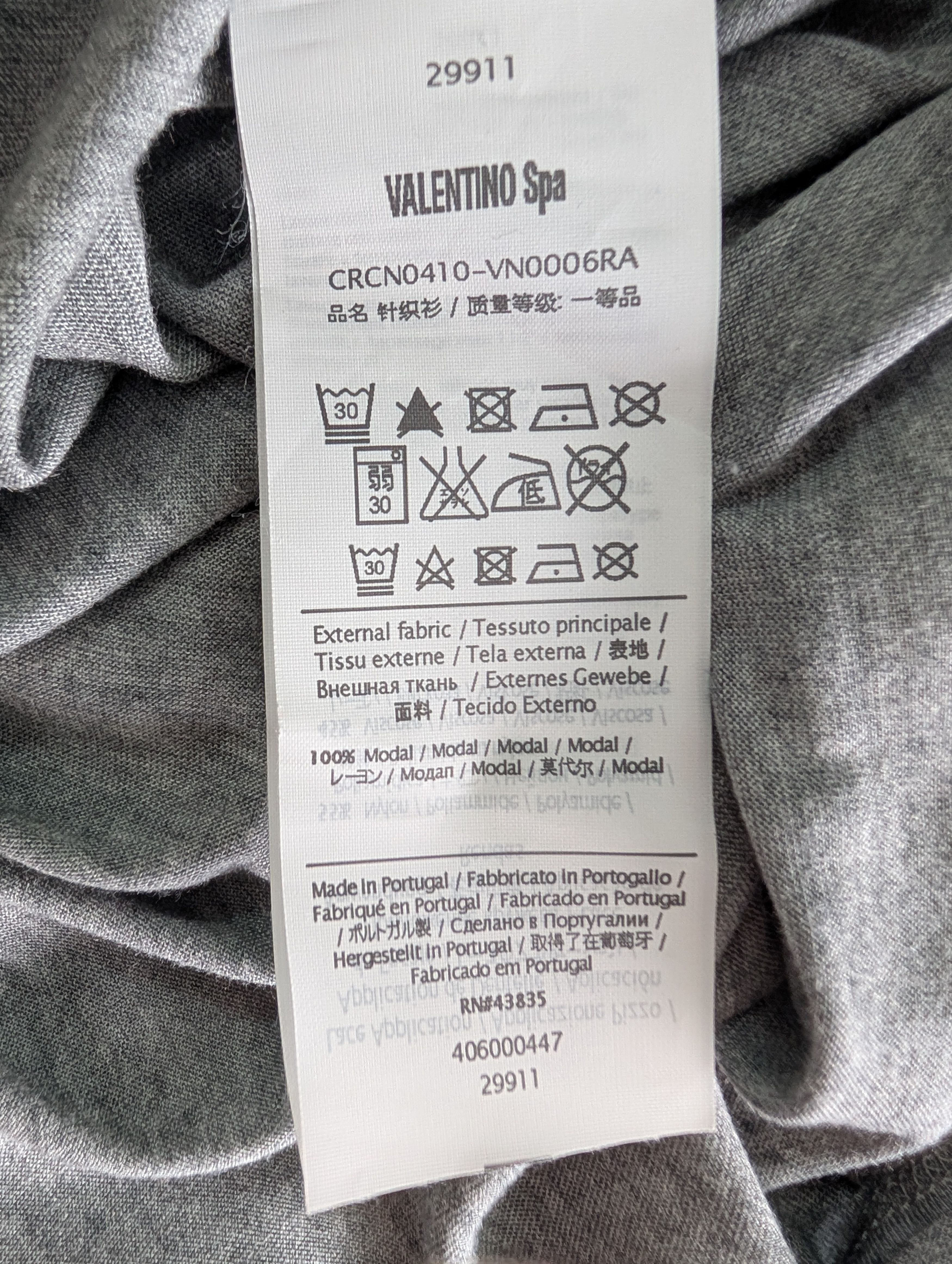 RED Valentino Red Valentino Grey Top With Lace Shoulders Size S / US 4 / IT 40 - 5 Thumbnail